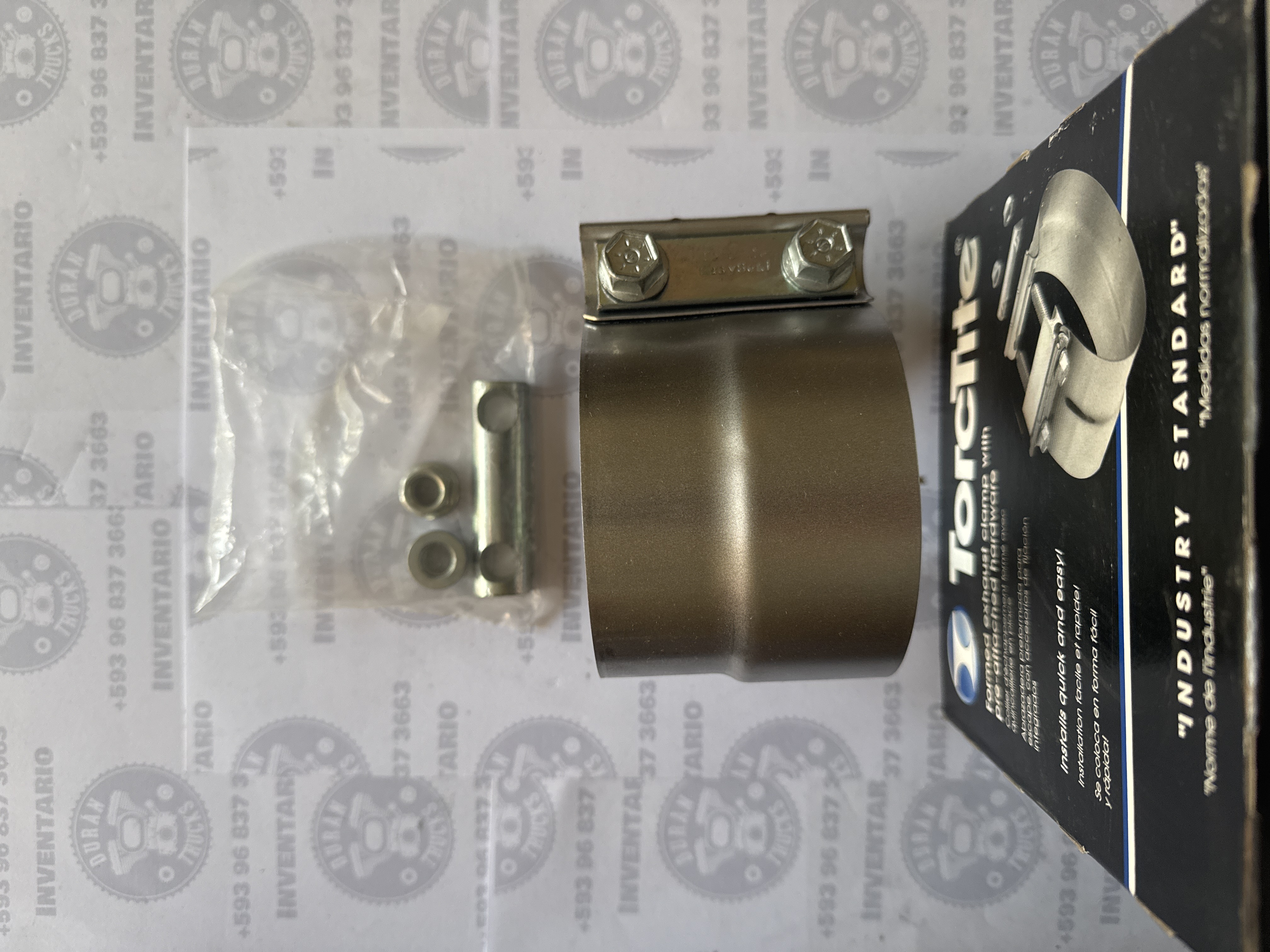 ABRAZADERA DE ESCAPE TIPO FAJA 3 1/2"