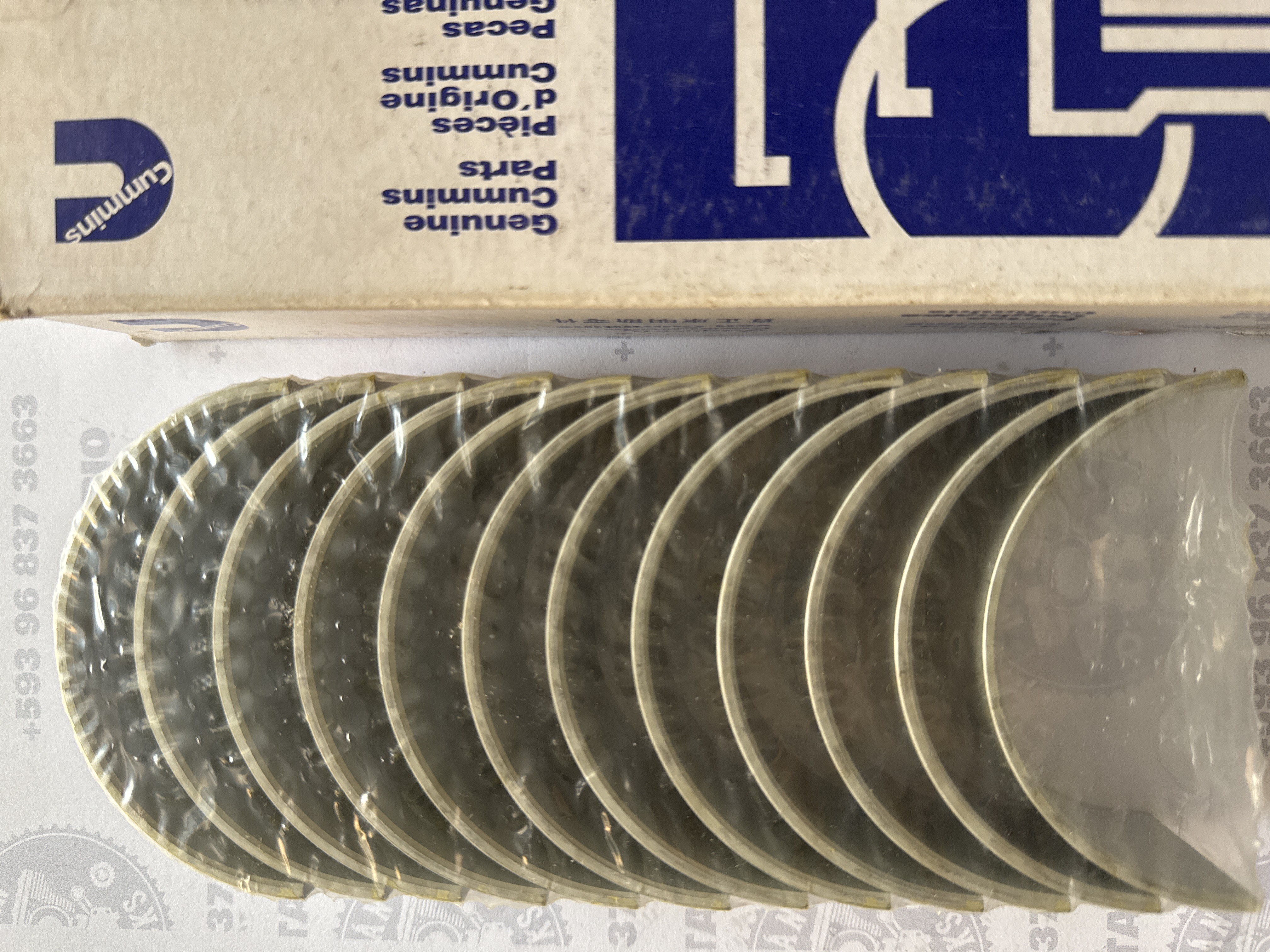 CHAPAS DE BIELA AL 0.20 MOTOR CUMMINS 6CT 