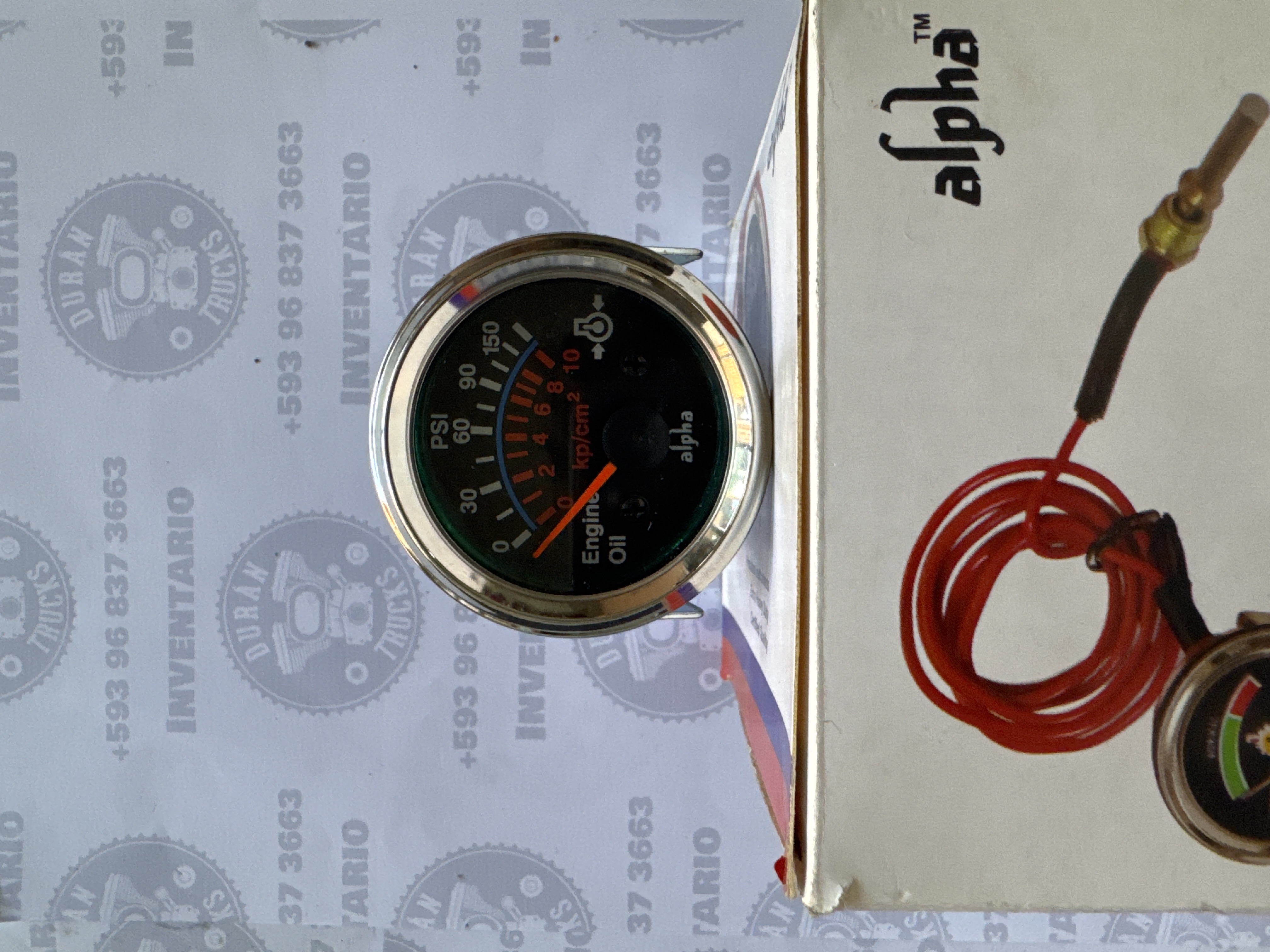 MEDIDOR DE PRESION DE ACITE DE 12V CON TROMPO