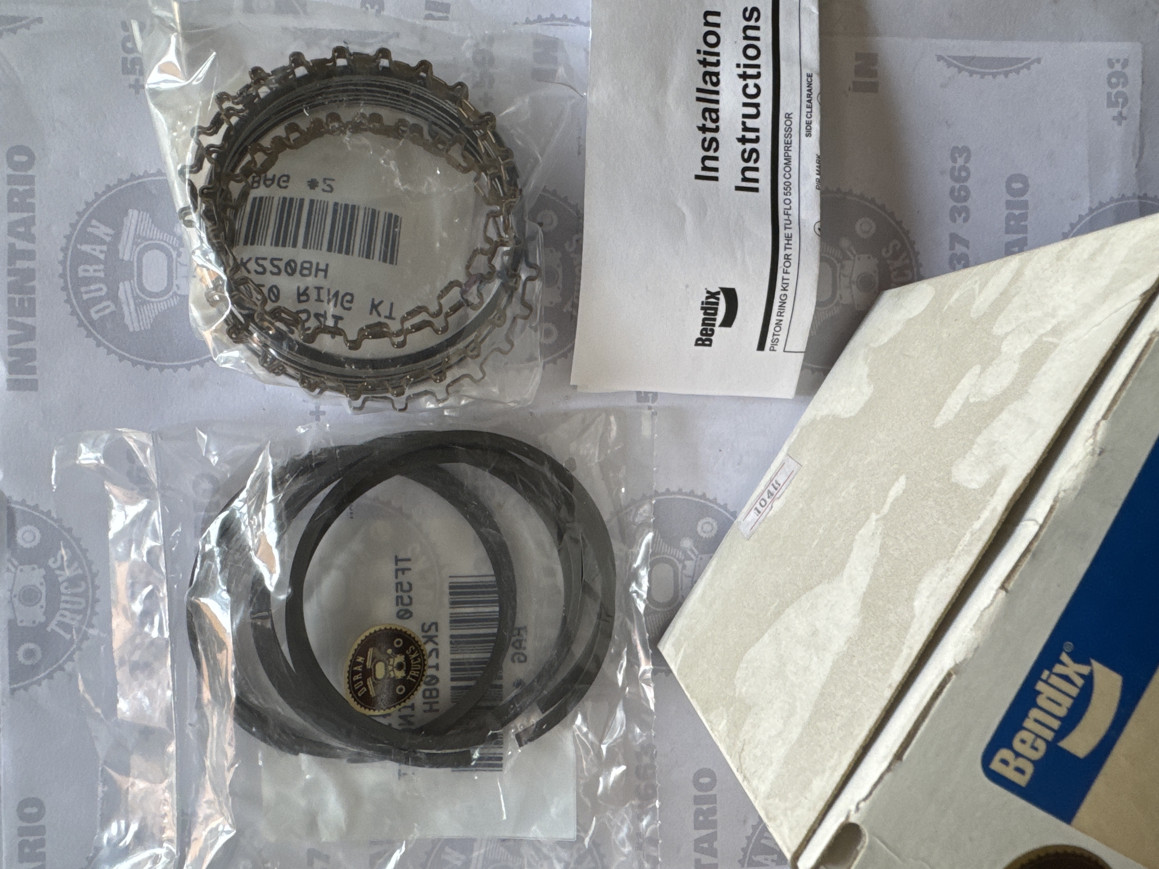 JGO. DE RINES COMPRESOR 020 TUFLO 550-750 (para dos pistones)