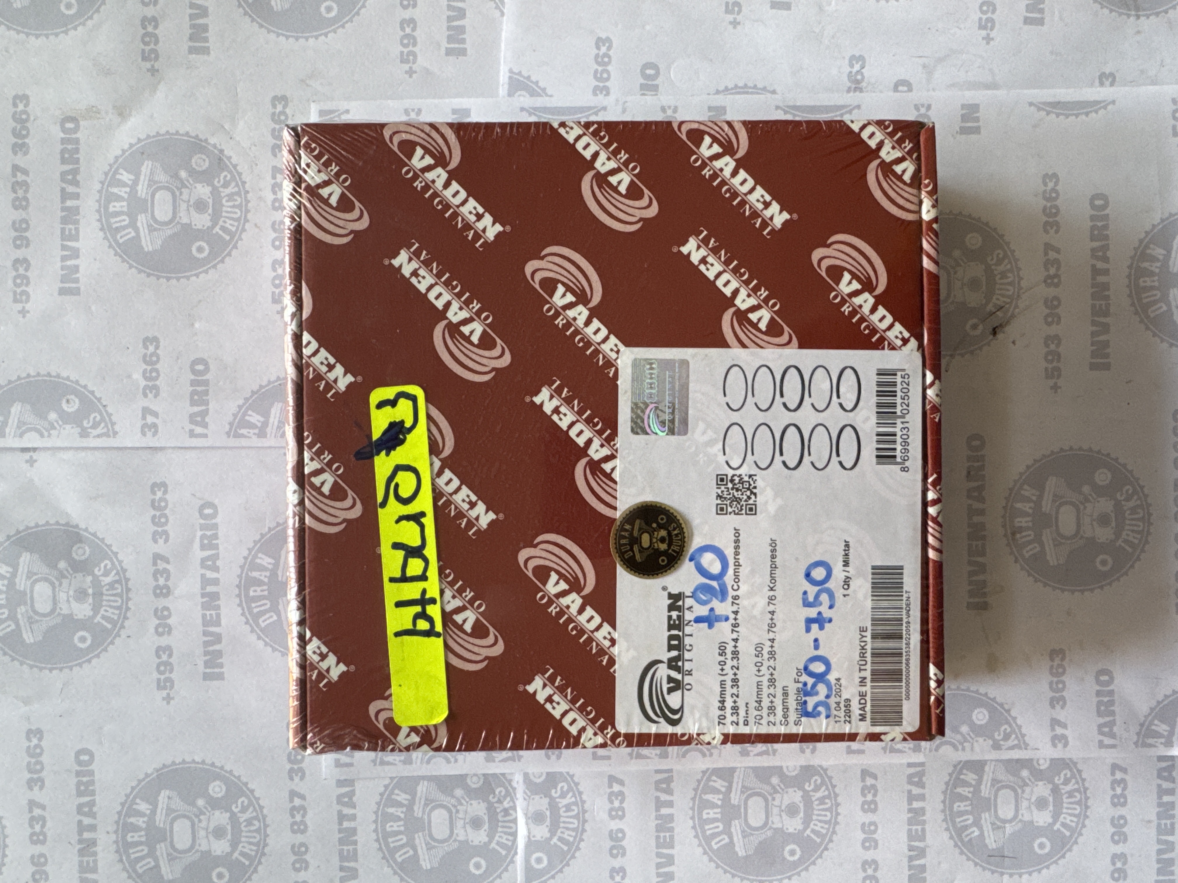 JGO. DE RINES COMPRESOR 020 TUFLO 550-750 (para dos pistones)