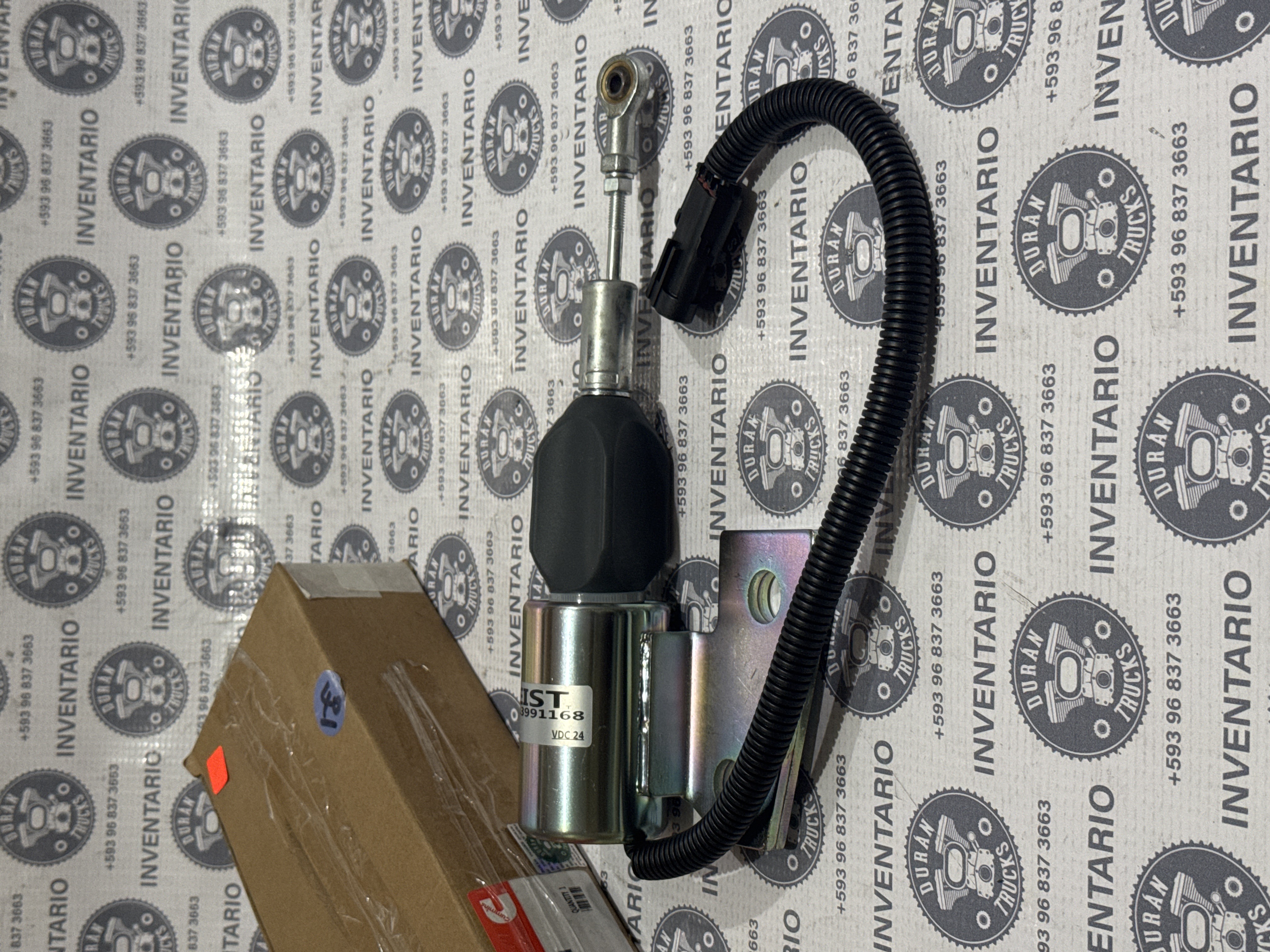 VALVULA SELENOIDE DE APAGADO DE MOTOR 4BT 6BT 24V - foto 2