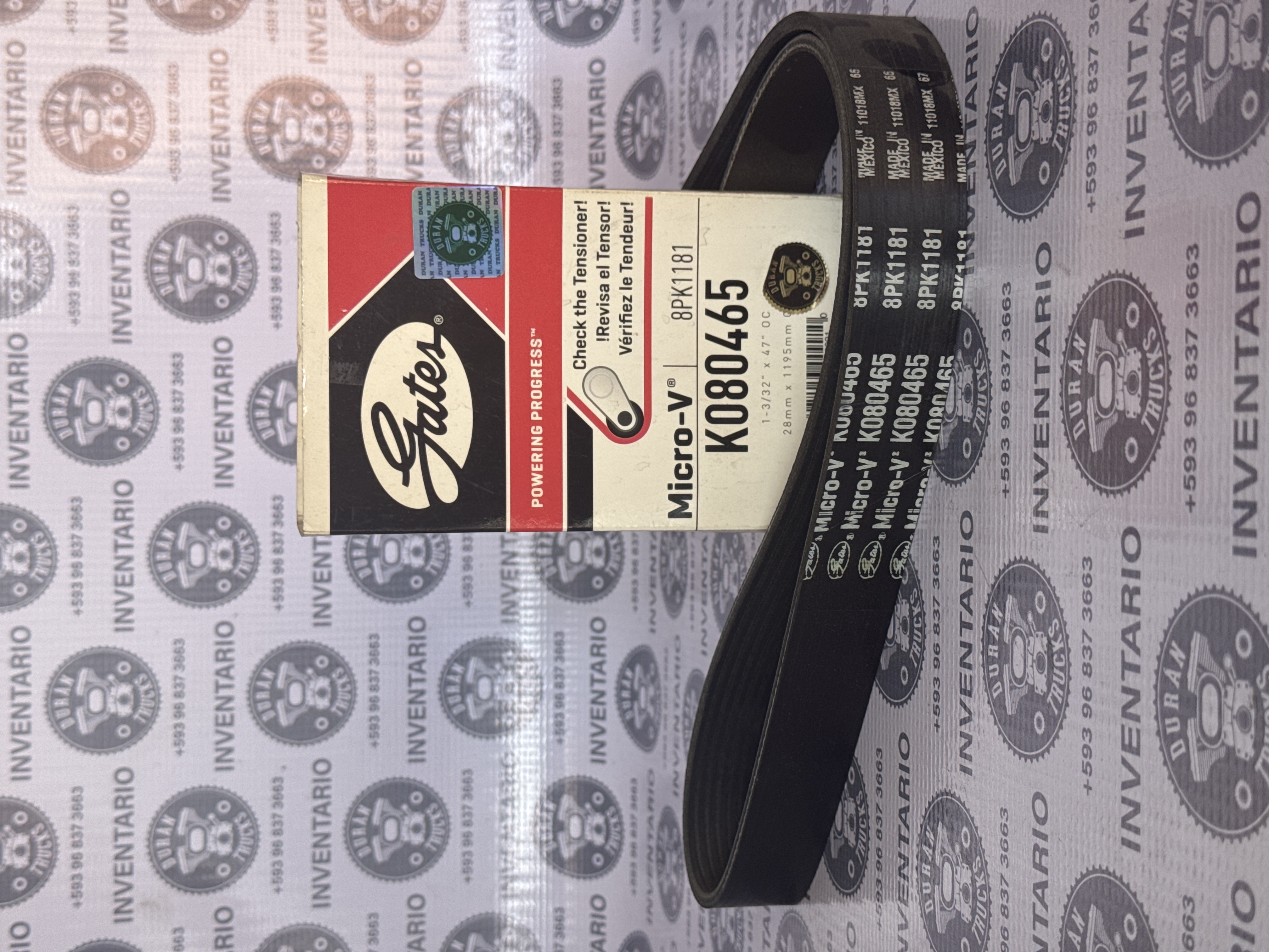 BANDA ACANALADA INTERNATIONAL 9100 9200 10.8L. KENWORTH T400 T600A T800 10L.