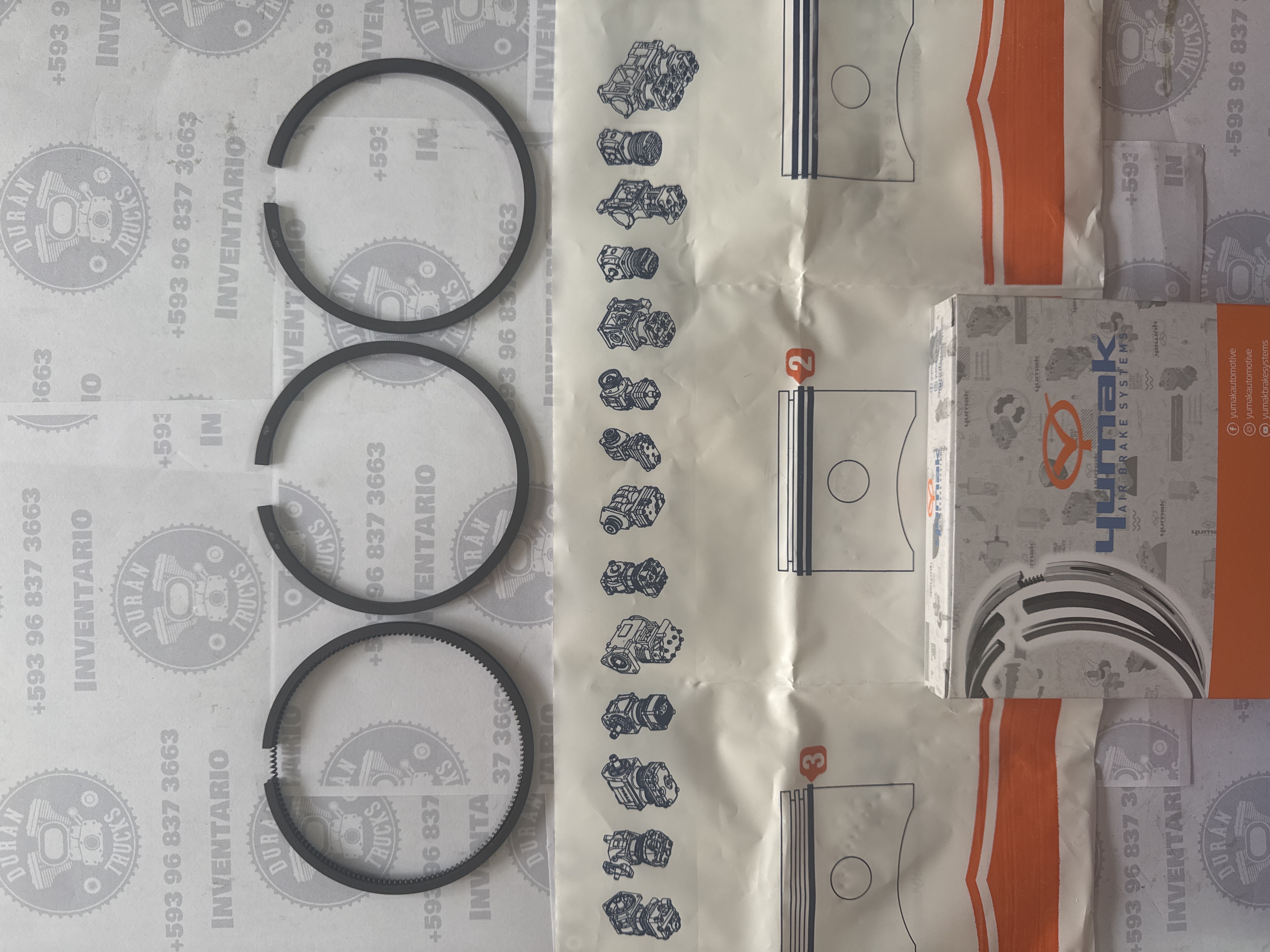 KIT DE RINES DE COMPRESOR +10 DE 80mm VW 8-150 / 9-150 / 13-170 / 17-250 / 24-250 MOTOR CUMMINS ISBE FORD CARGO 815 