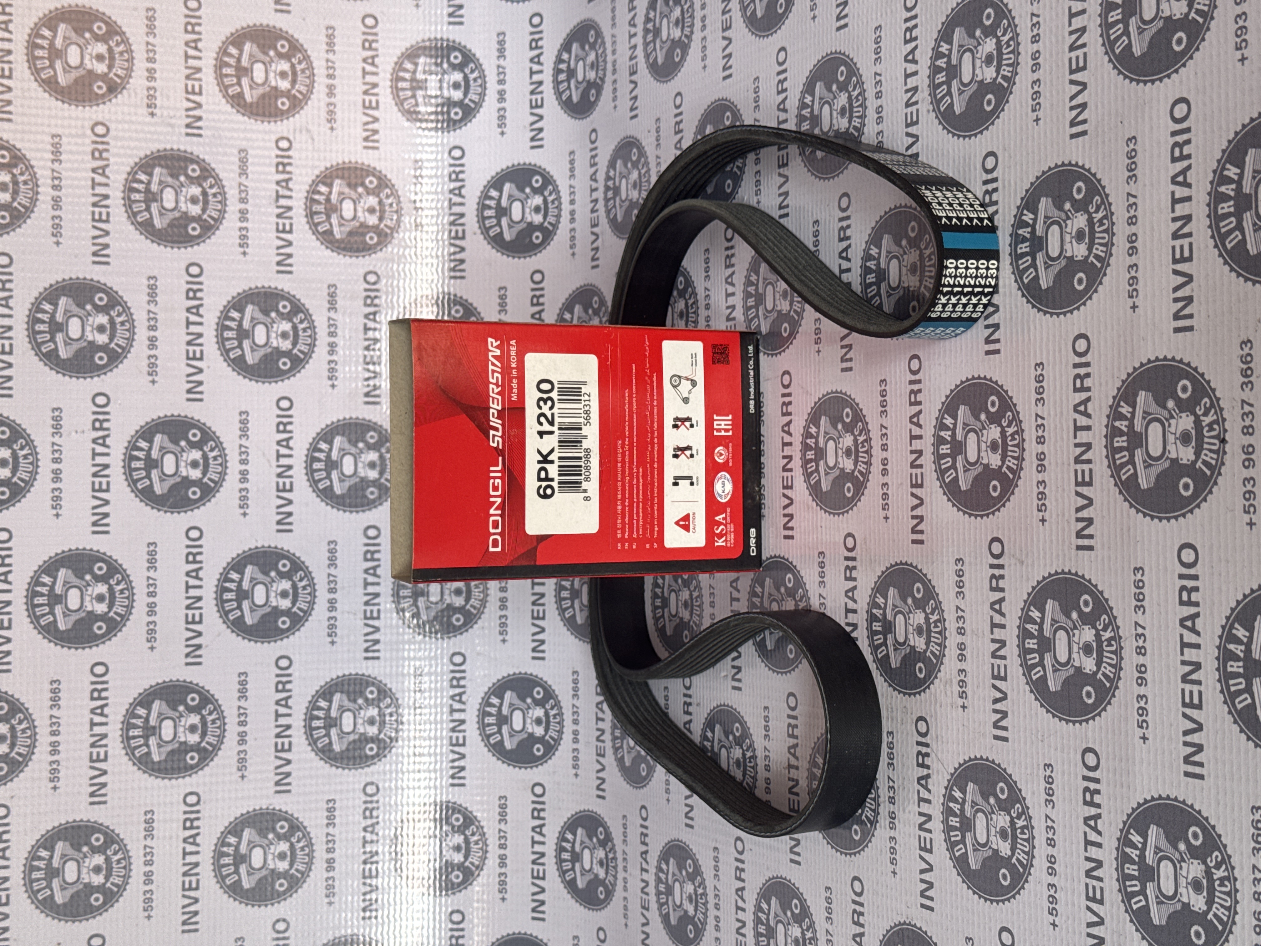 BANDA DE 6 CANALES ALTERNADOR MOTOR CUMMINS ISX KENWORTH
