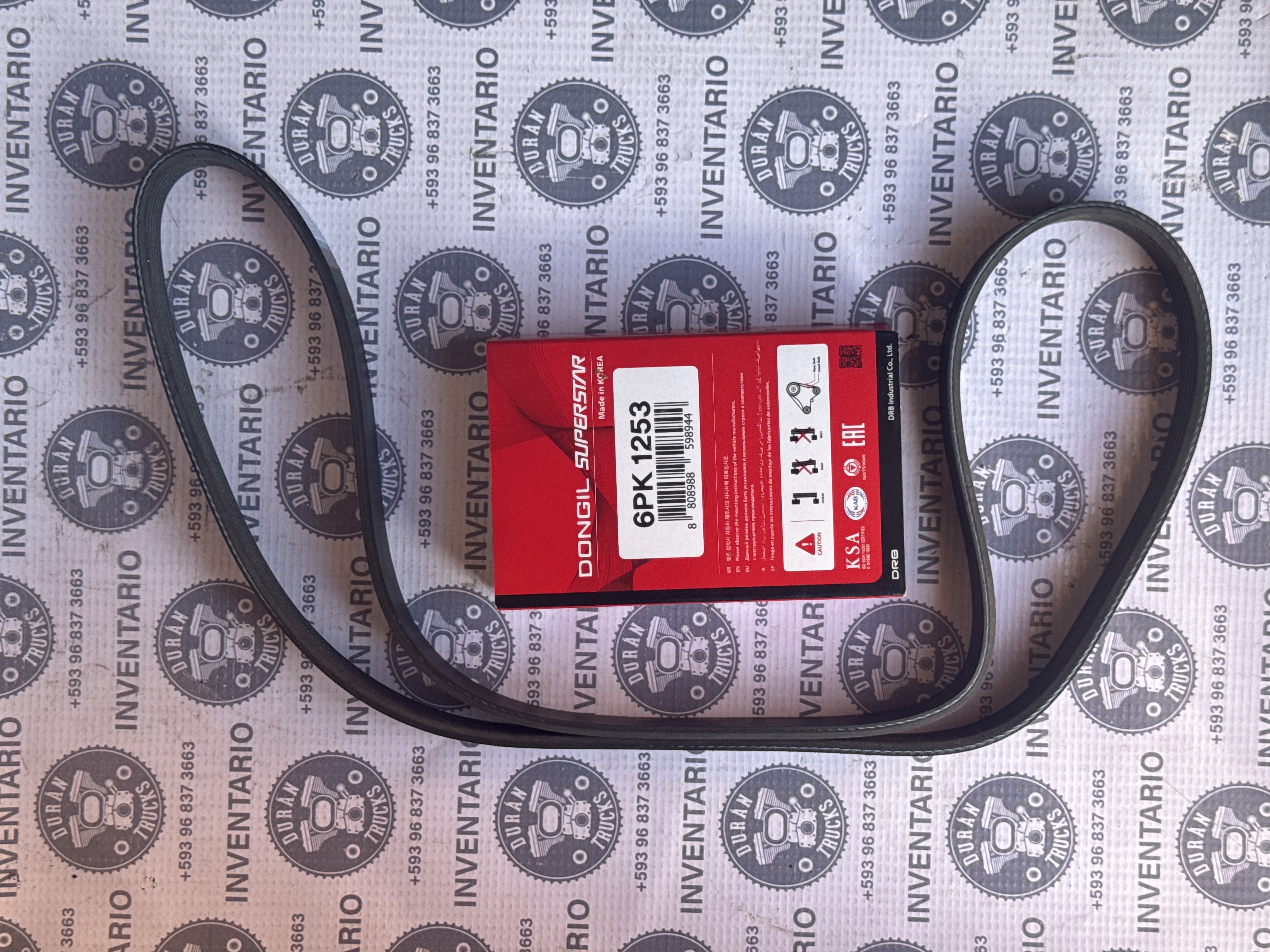 BANDA DE 6 CANALES ALTERNADOR MOTOR CUMMINS ISX KENWORTH