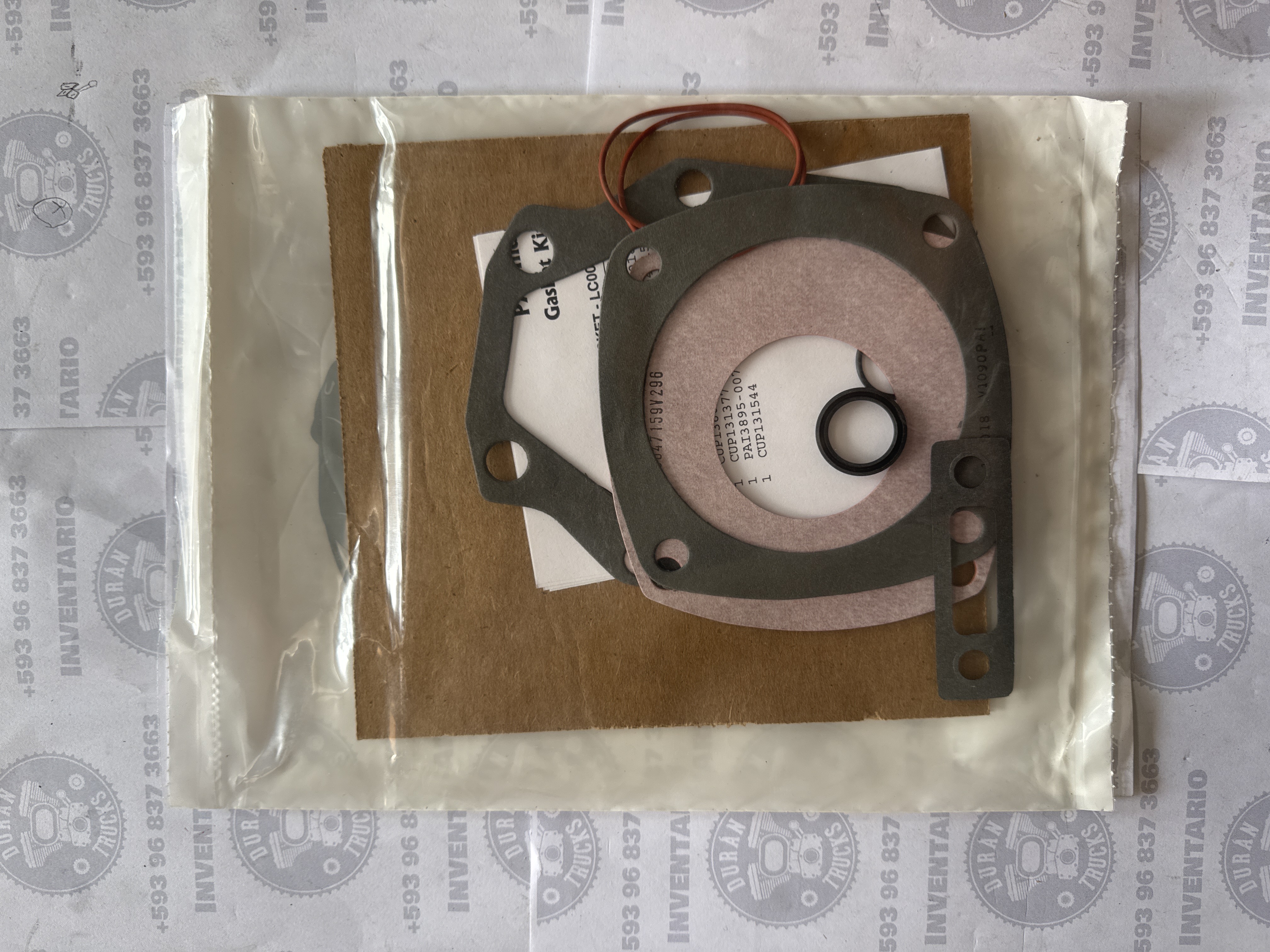 JGO. DE EMPAQUES DEL COMPRESOR CUMMINS DE UN PISTON