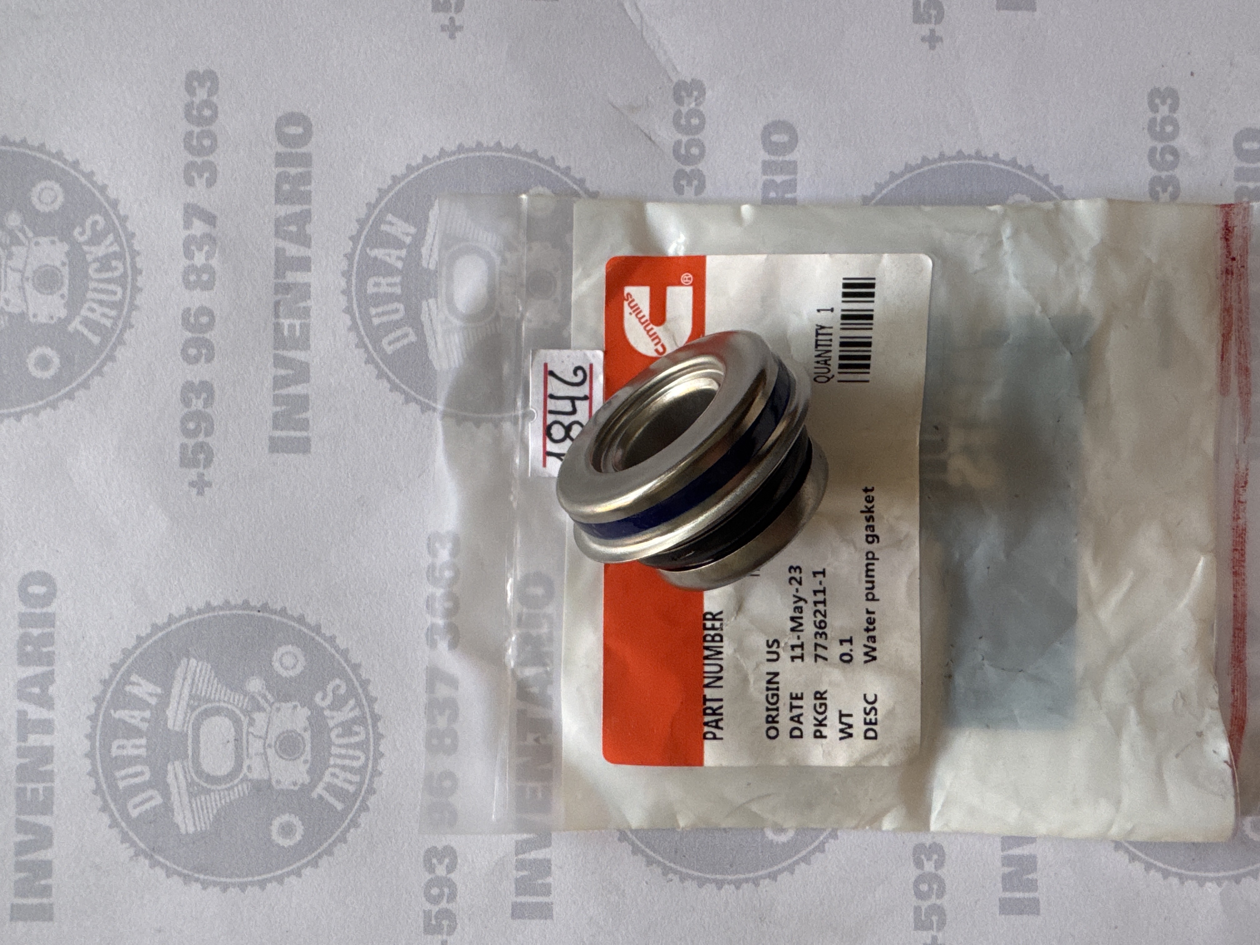 CARBON DE LA BOMBA DE AGUA MOTOR CUMMINS NTC, N14, N14E, L10, N11, ISX, CAT3114, CAT3116, CAT3126