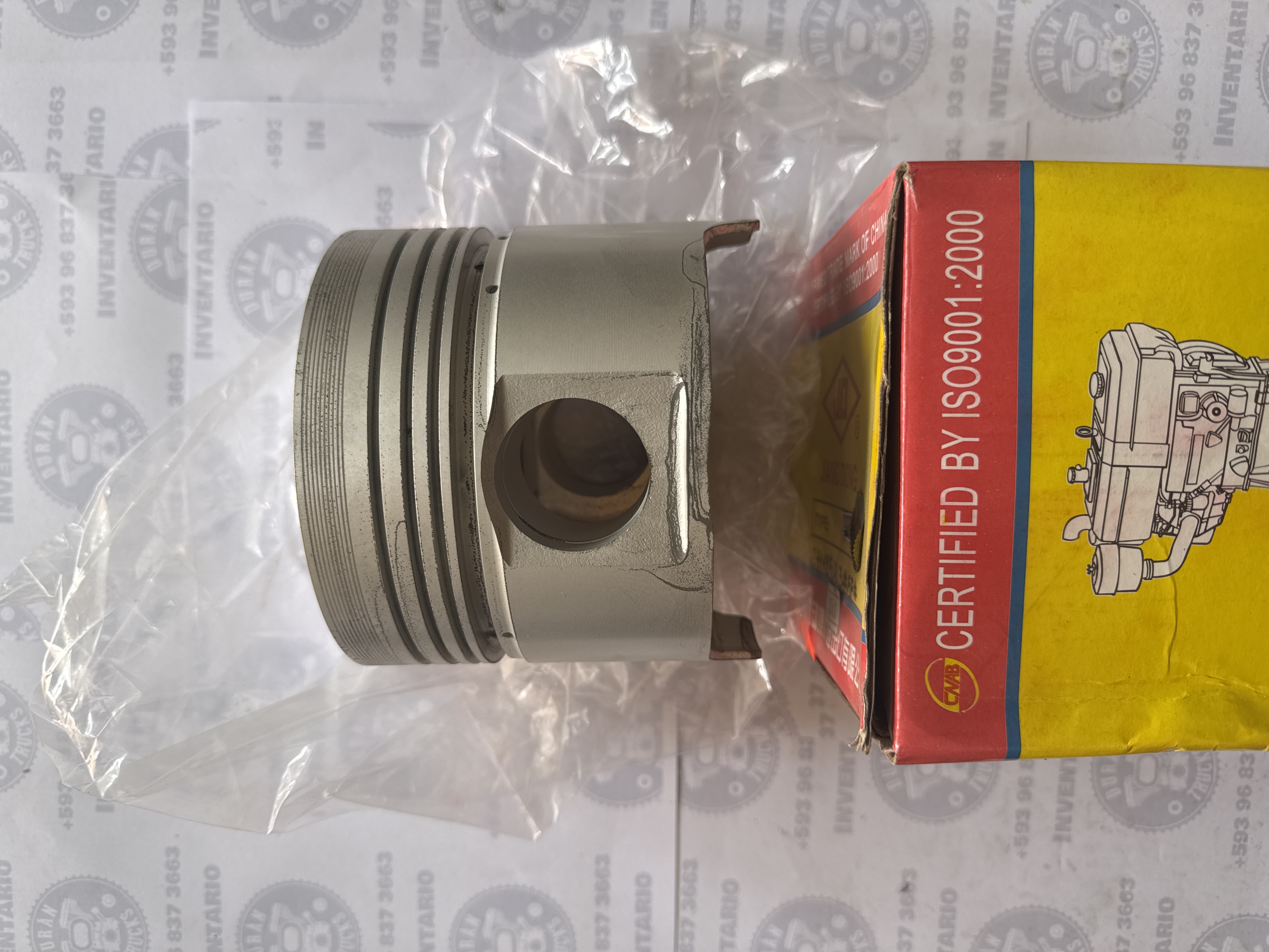 PISTON DE MOTOR CHINO 4 RINES 124,5 MM DIAMETRO HUECO PASADOR 36MM