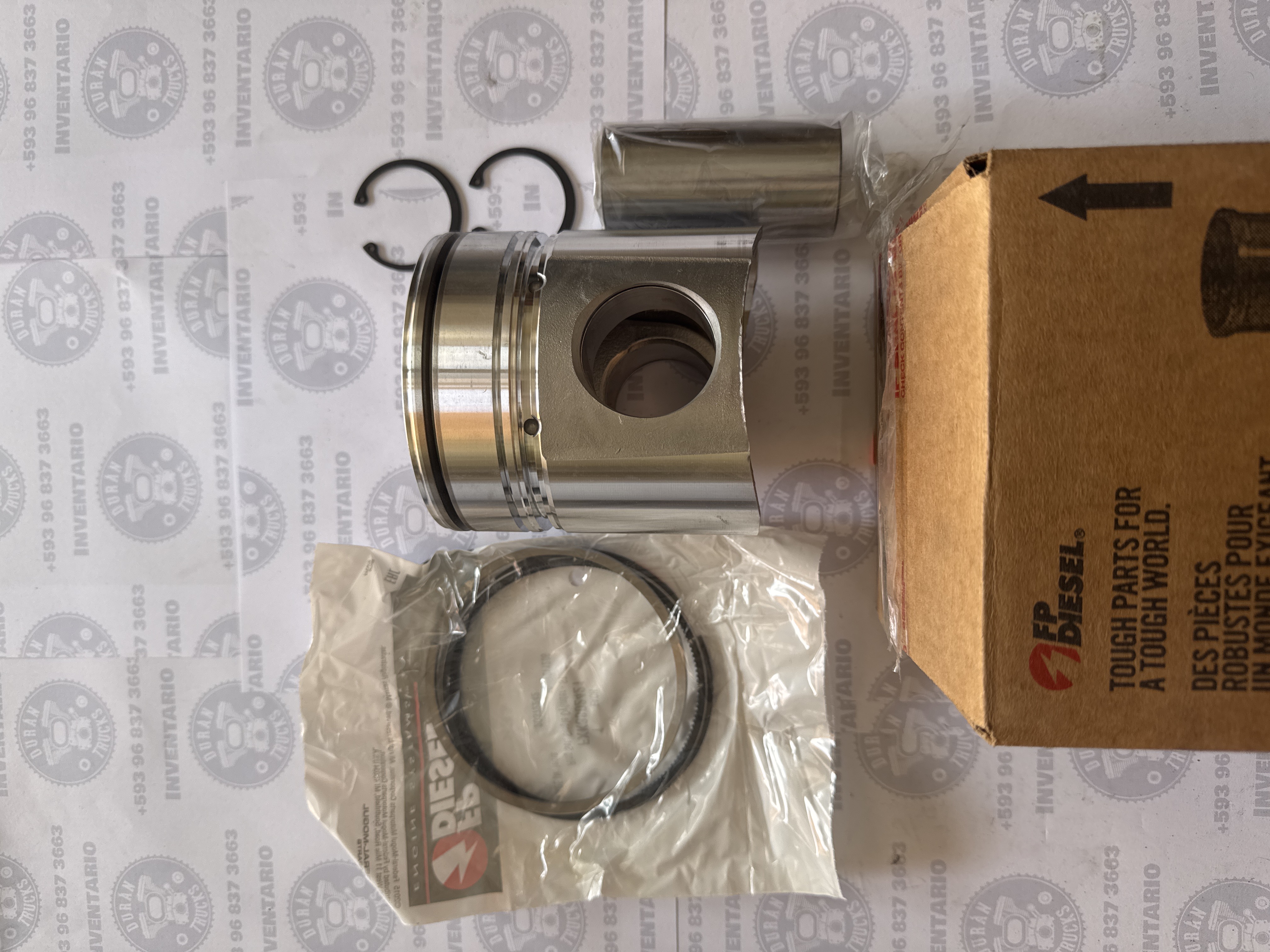 KIT DE PISTON CON RINES, PASADOR, SEGUROS PISTON 3928673 CUMMINS 4BT 6BT