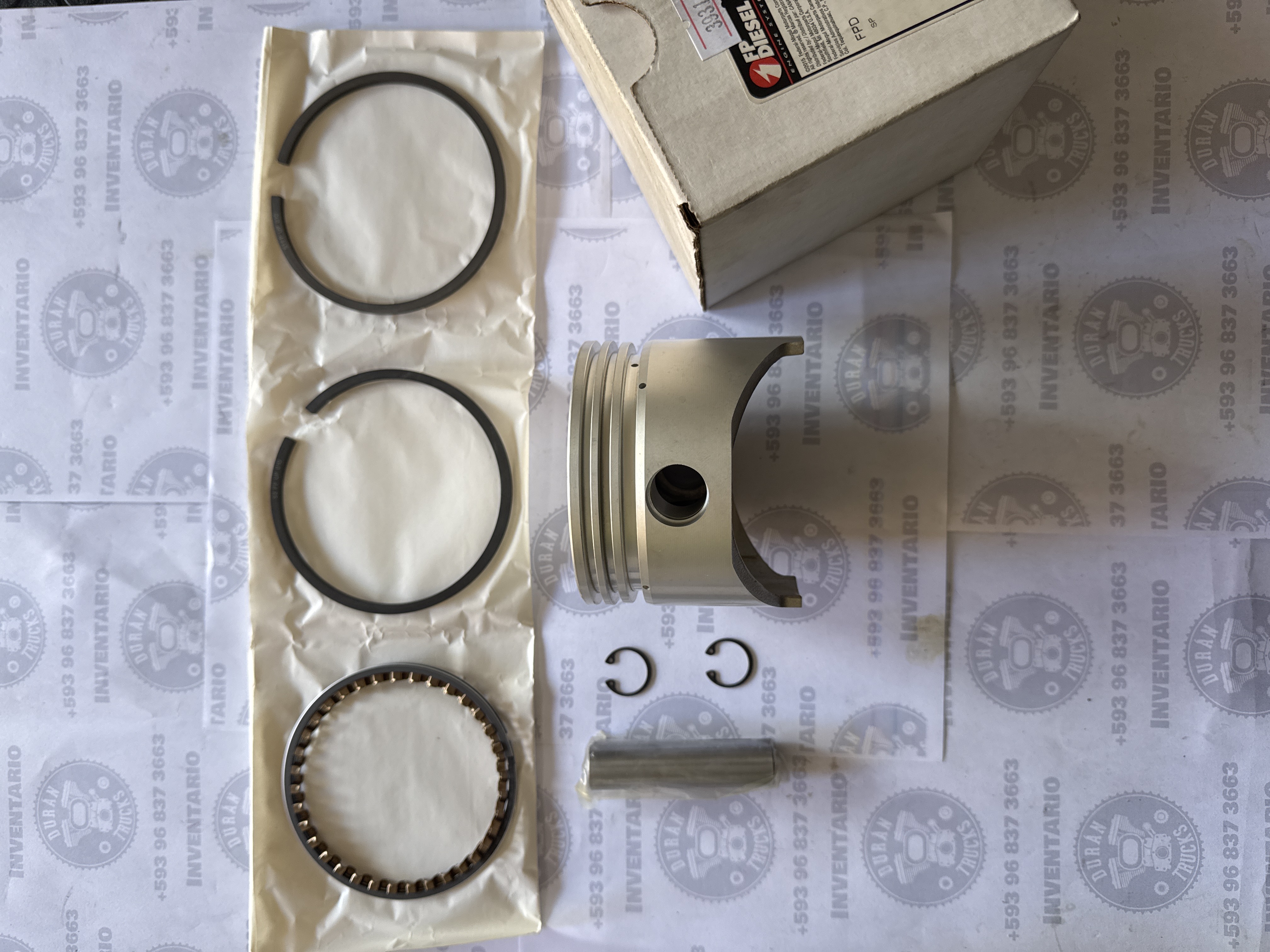 JGO. DE PISTON. 010 compresor cummins de un piston