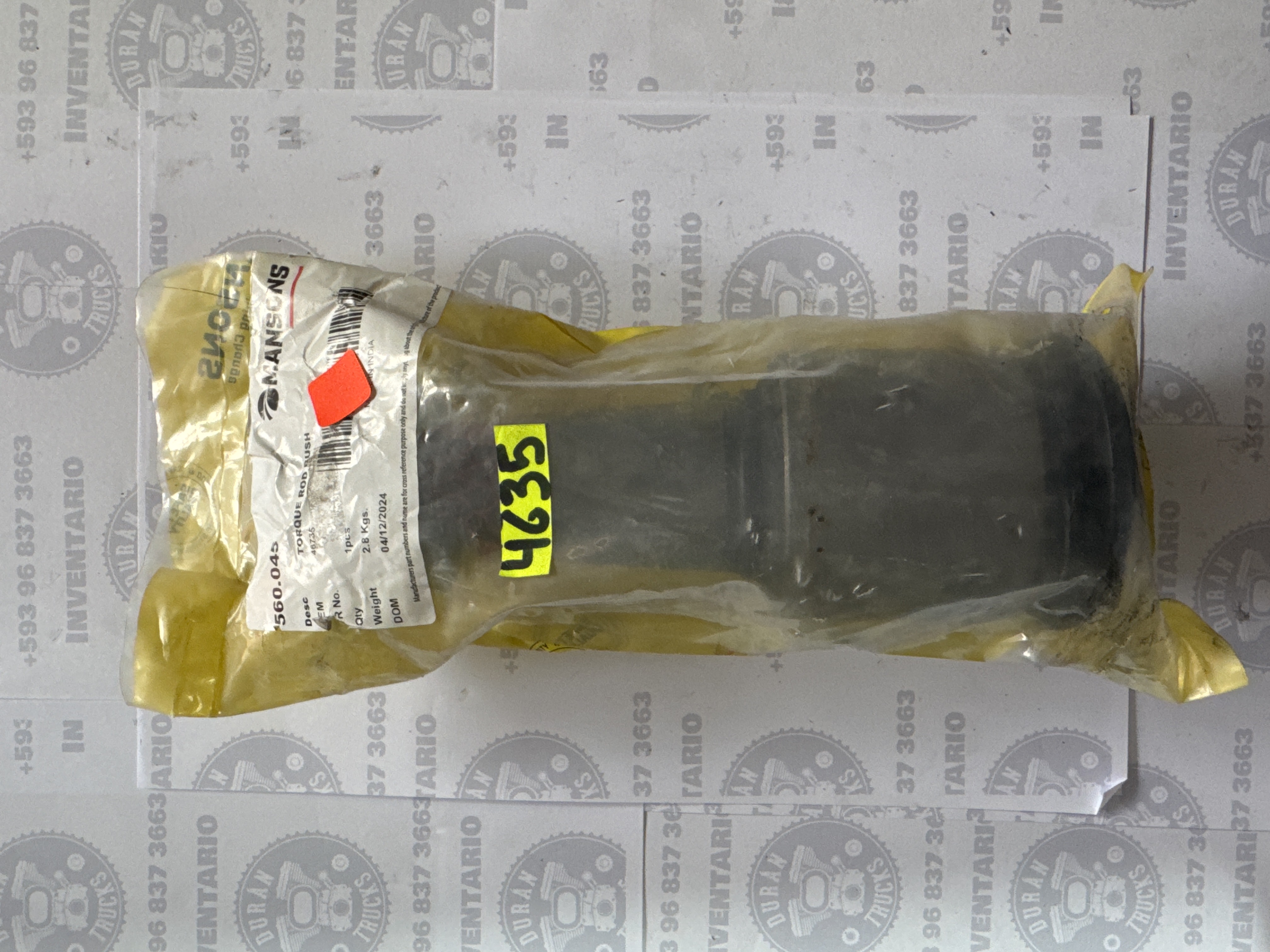 PIN DEL TEMPLADOR DE CORONA 70mm MACK CAUCHO - foto 2