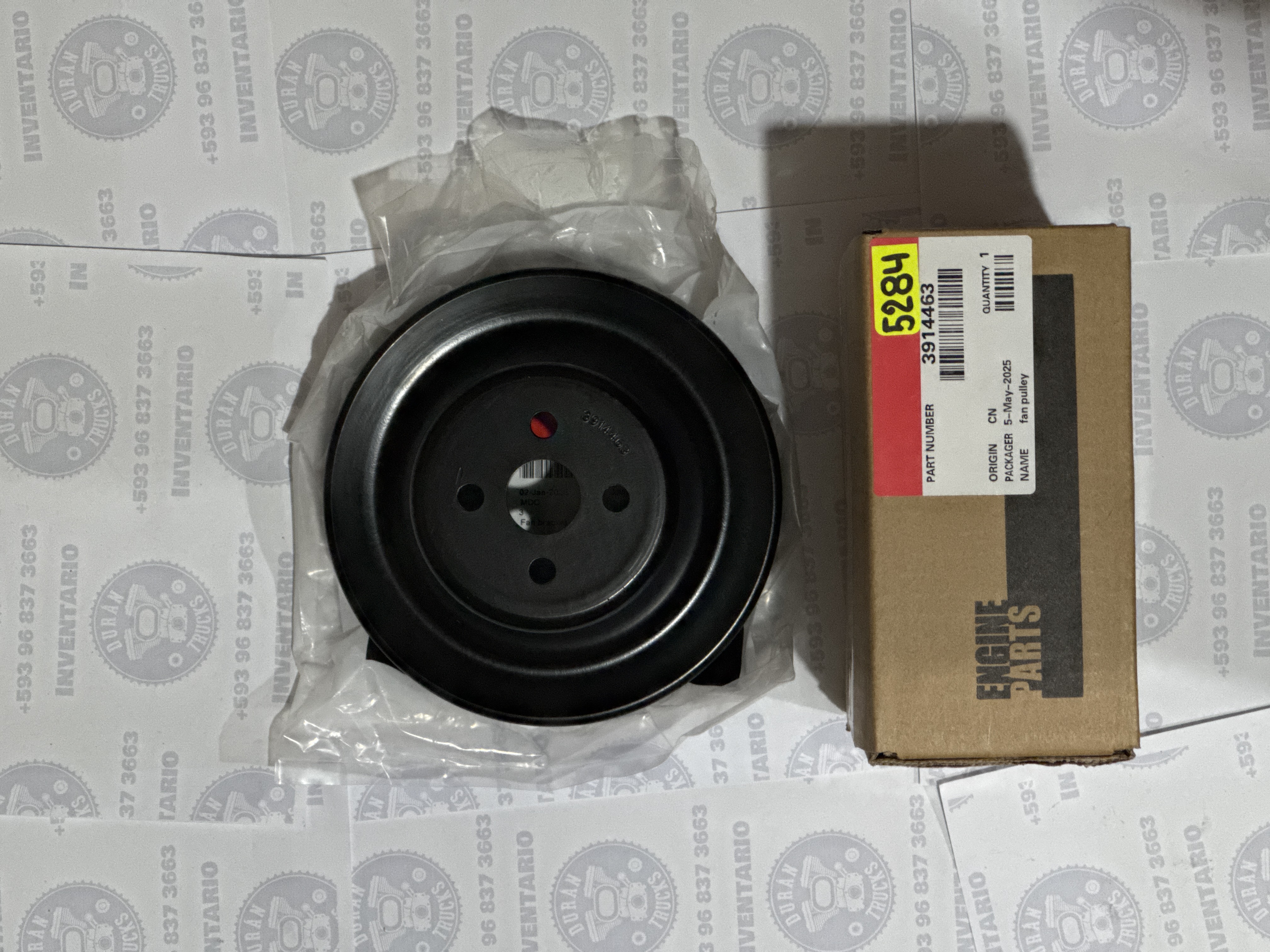 POLEA DE BANDA DE VENTILADOR MOTOR CUMMINS 4BT 6BT ISB DE HUECO A HUECO 5cm DIAMETRO 16cm - foto 2