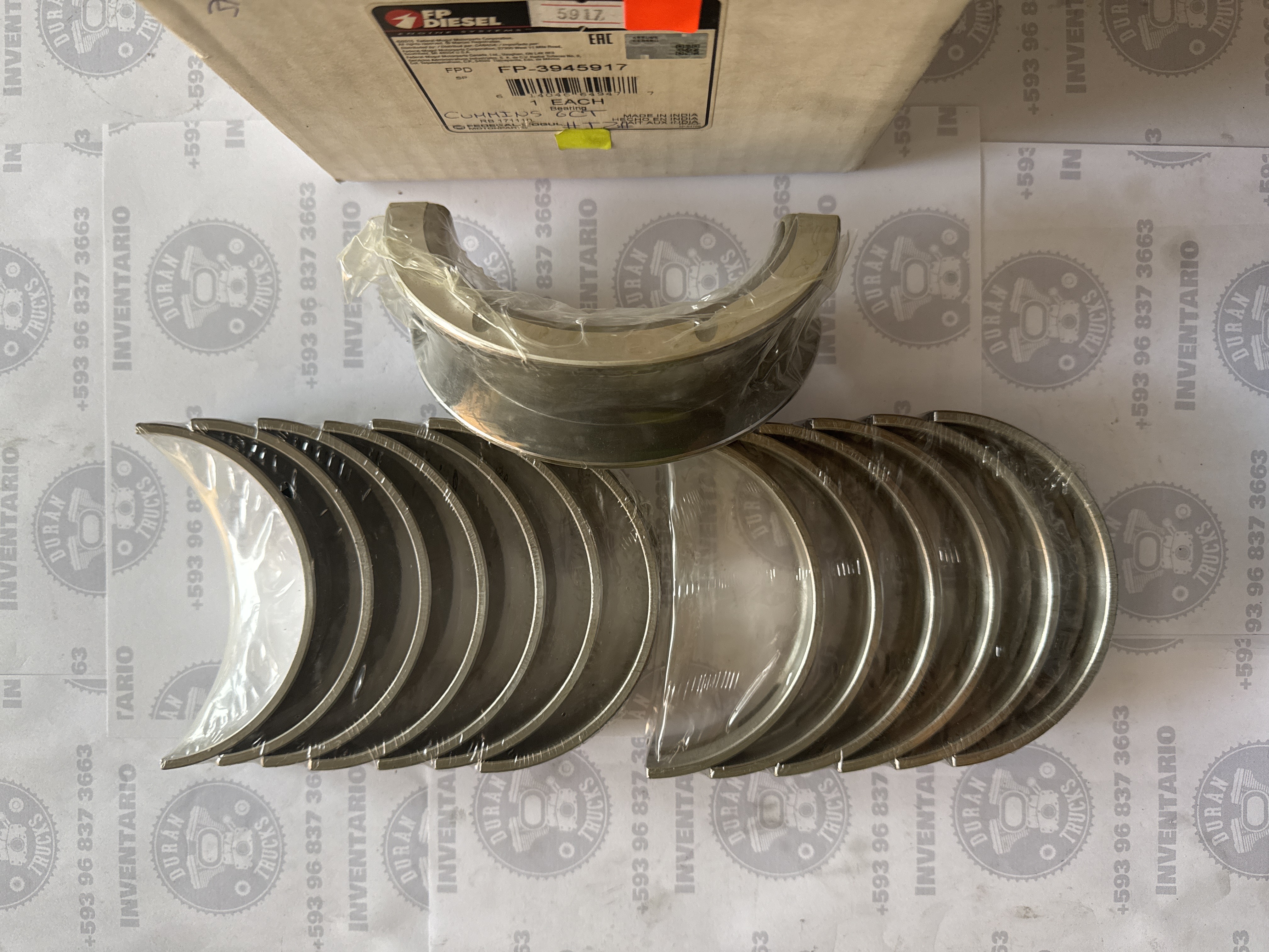 KIT DE CHAPAS DE BANCADA STD CUMMINS 6CT / ISC / ISL