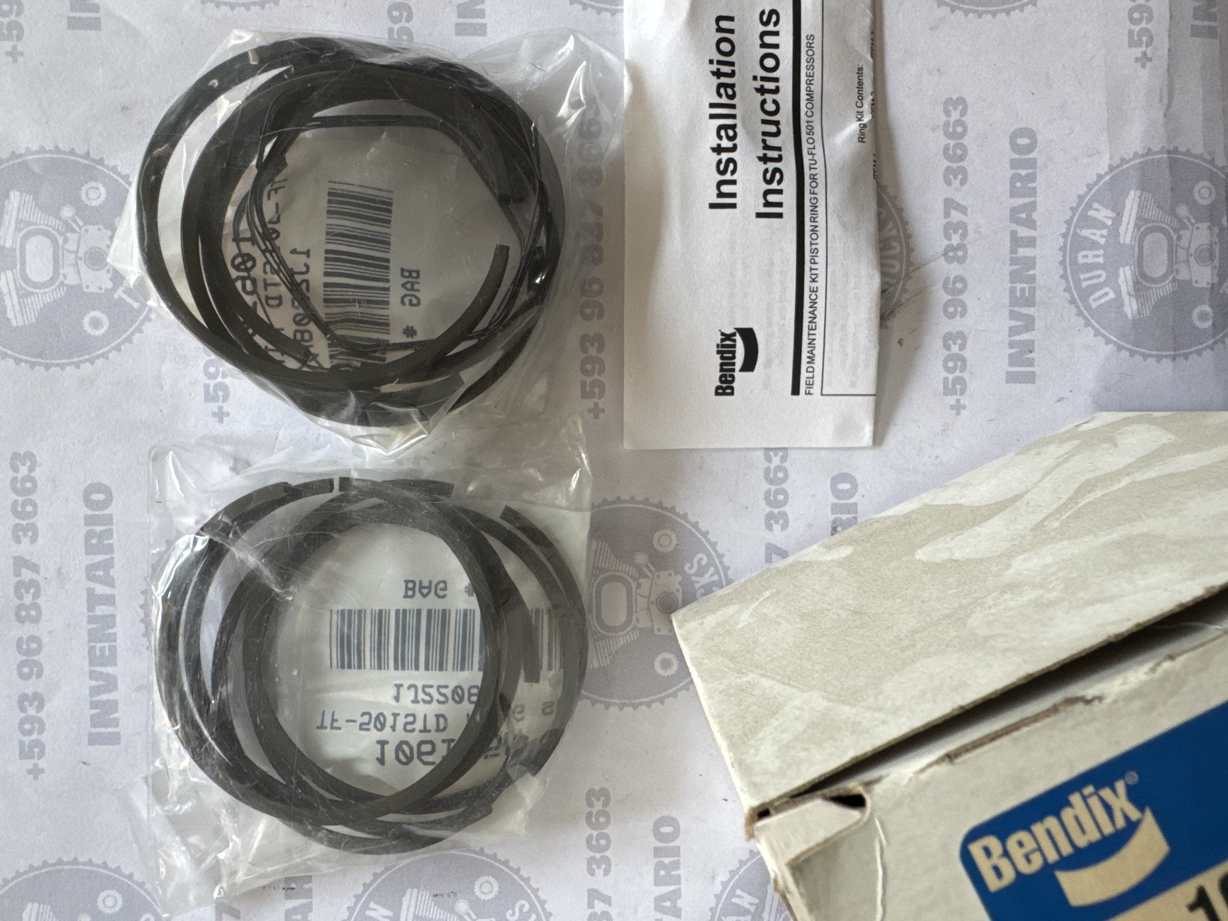 JUEGO DE RINES STD PARA COMPRESOR TUFLO 501 PARA LOS DOS PISTONES