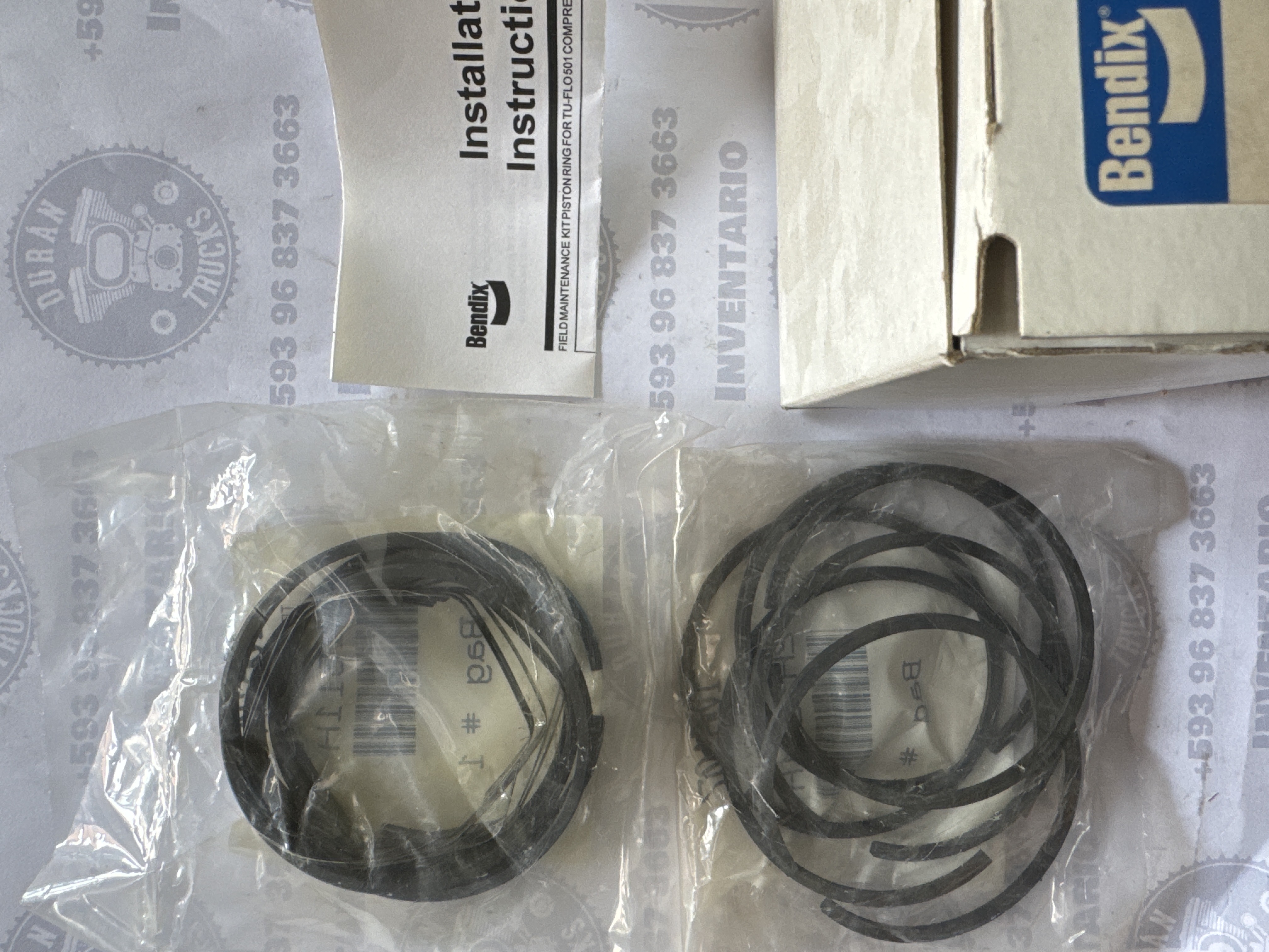 RINES DE COMPRESOR TUFLO 501 DE 5 RINES PARA DOS PISTONES