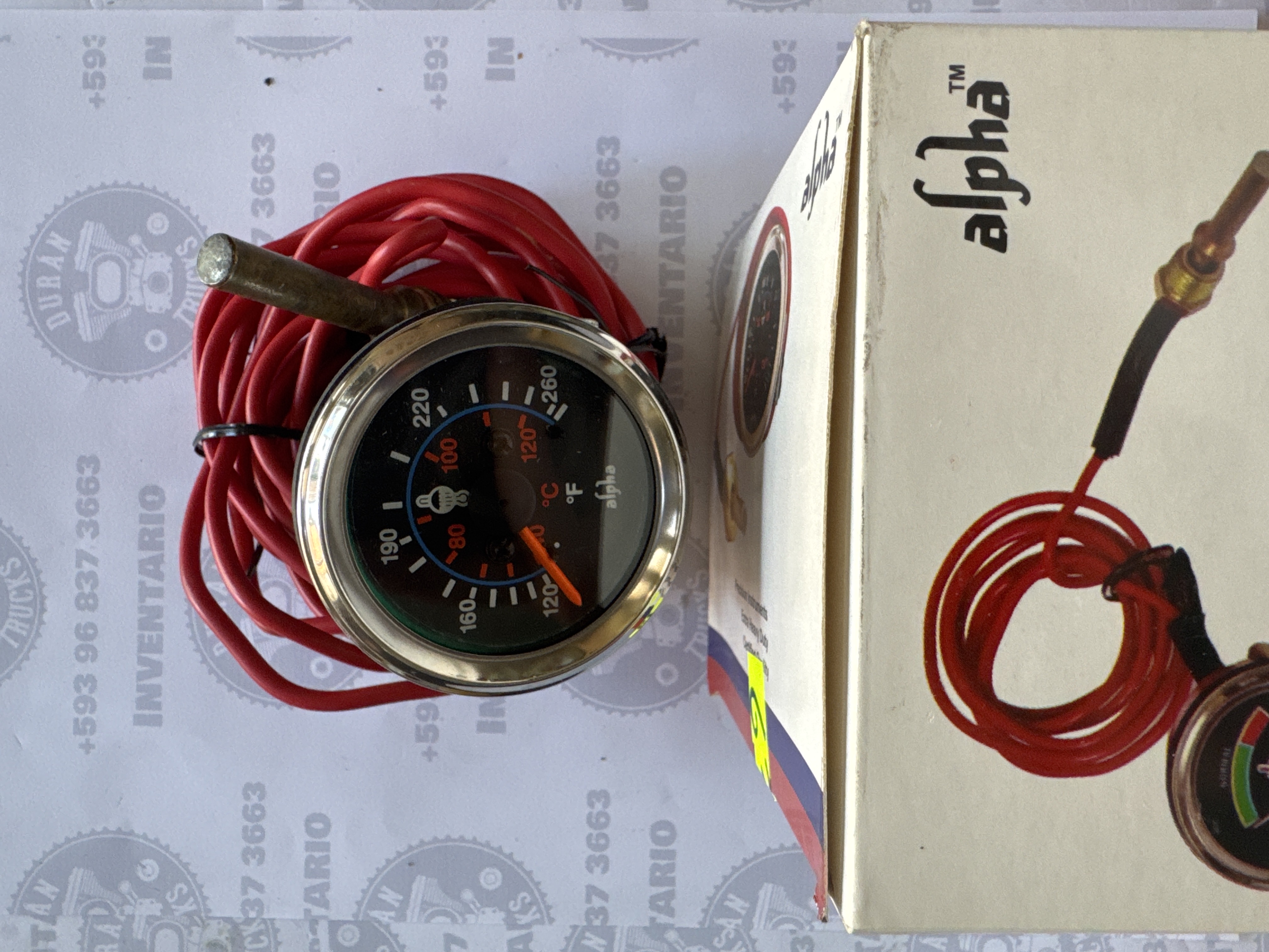 RELOJ DE TEMPERATURA DE AGUA CABLE LARGO