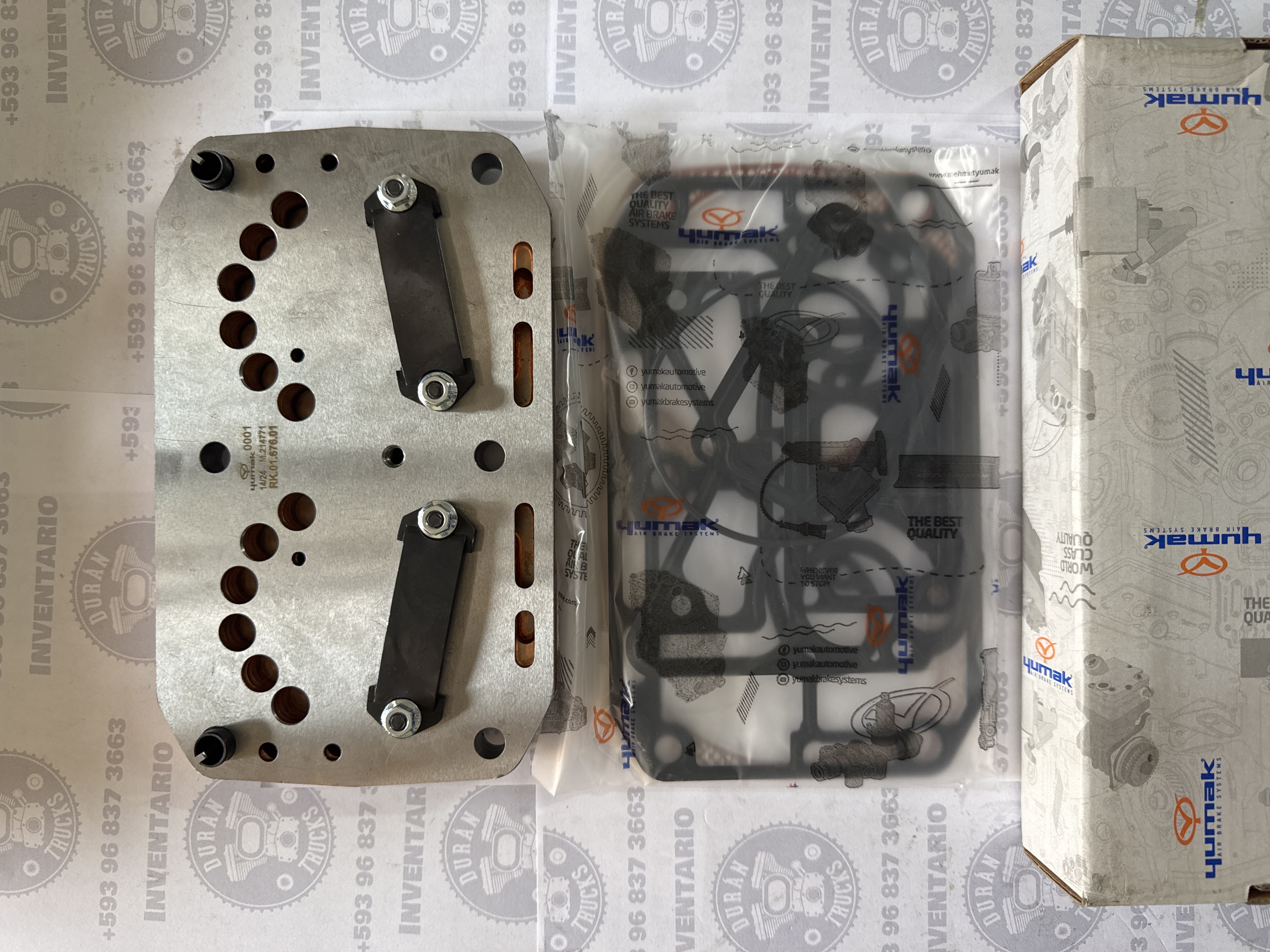 KIT DE PLATINA CENTRAL CABEZOTE COMPRESOR ISM DOBLE PISTON