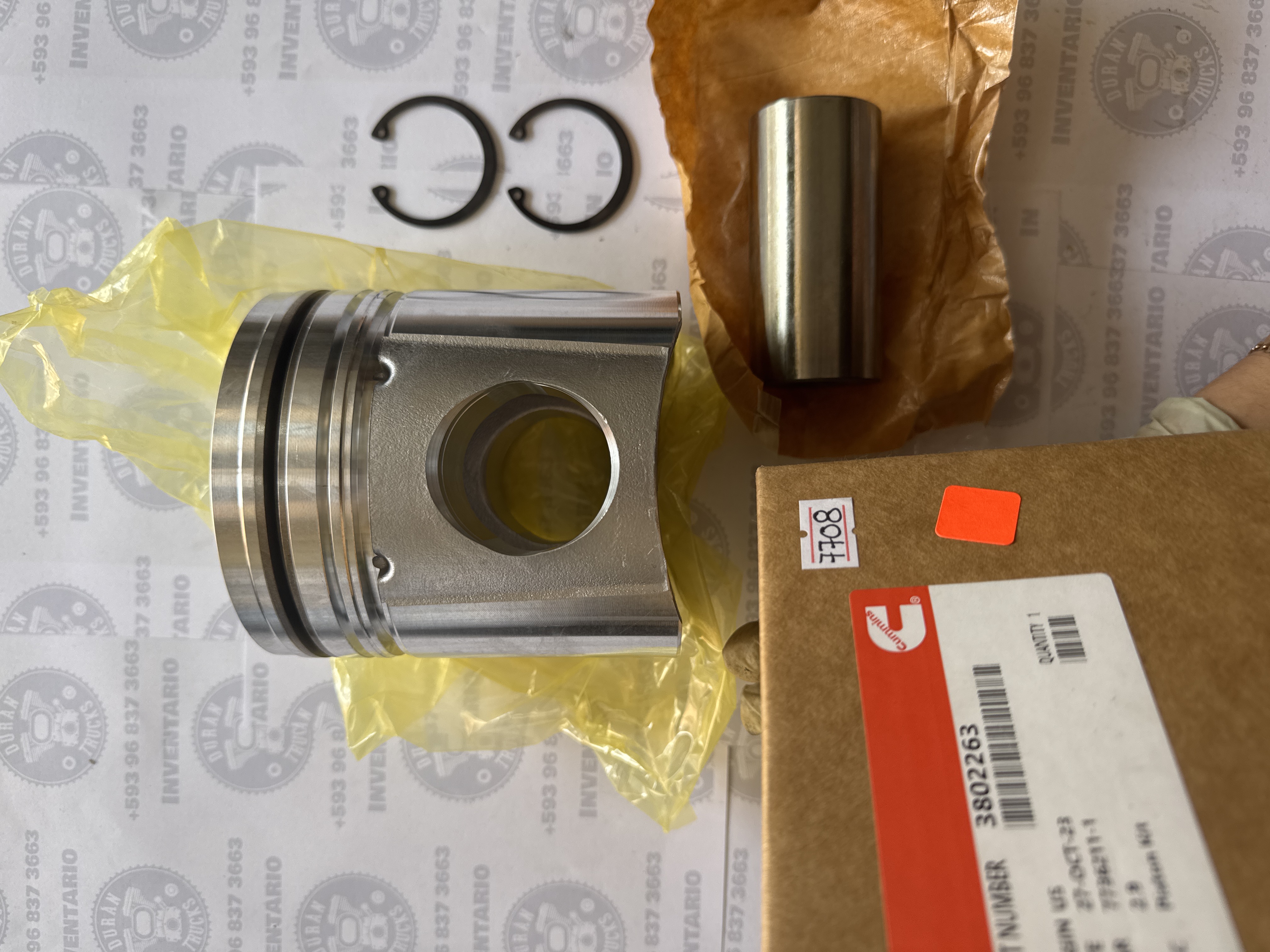 KIT DE PISTON CUMMINS 6CT 8.3 CON RINES, PASADOR , SEGUROS PISTON 3917707 VW 17 220