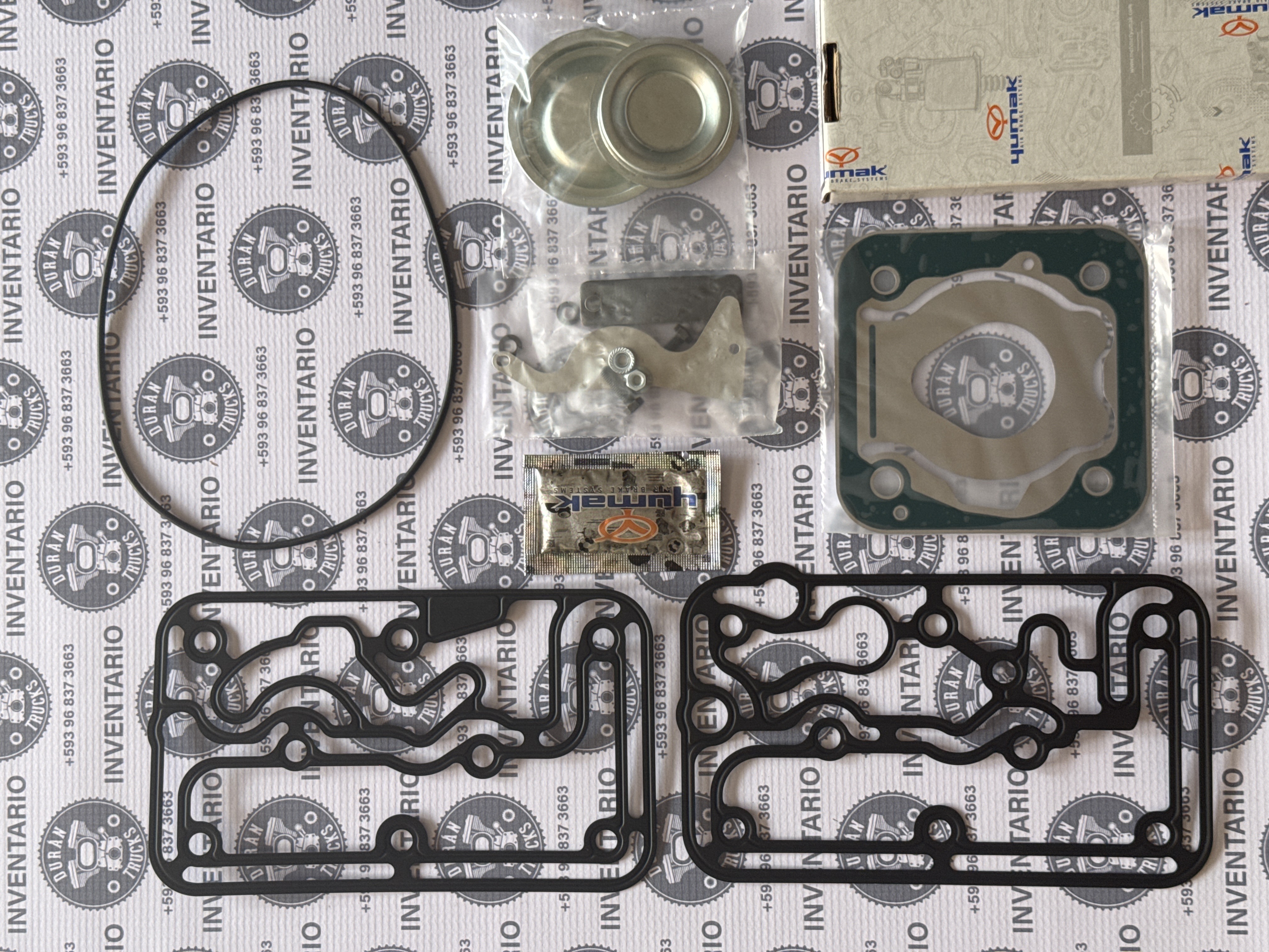 KIT DE EMPAQUES Y VALVULAS DE COMPRESOR 85mm RENAULD VOLVO MACK MP7 MP8
