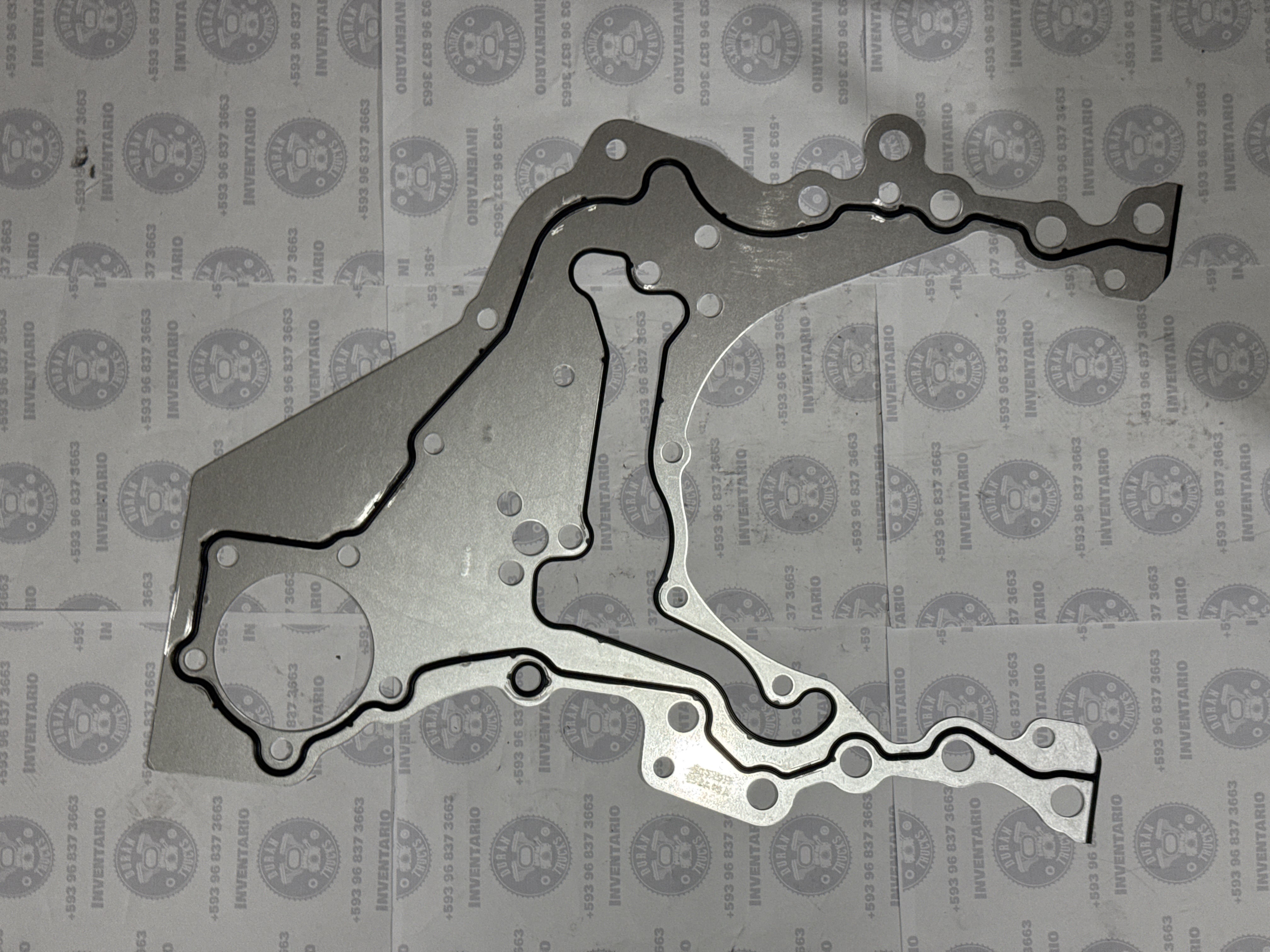 EMPAQUE DE TAPA DE DISTRIBUCION MOTOR CUMMINS ISZ LATA CON SELLO DE CAUCHO