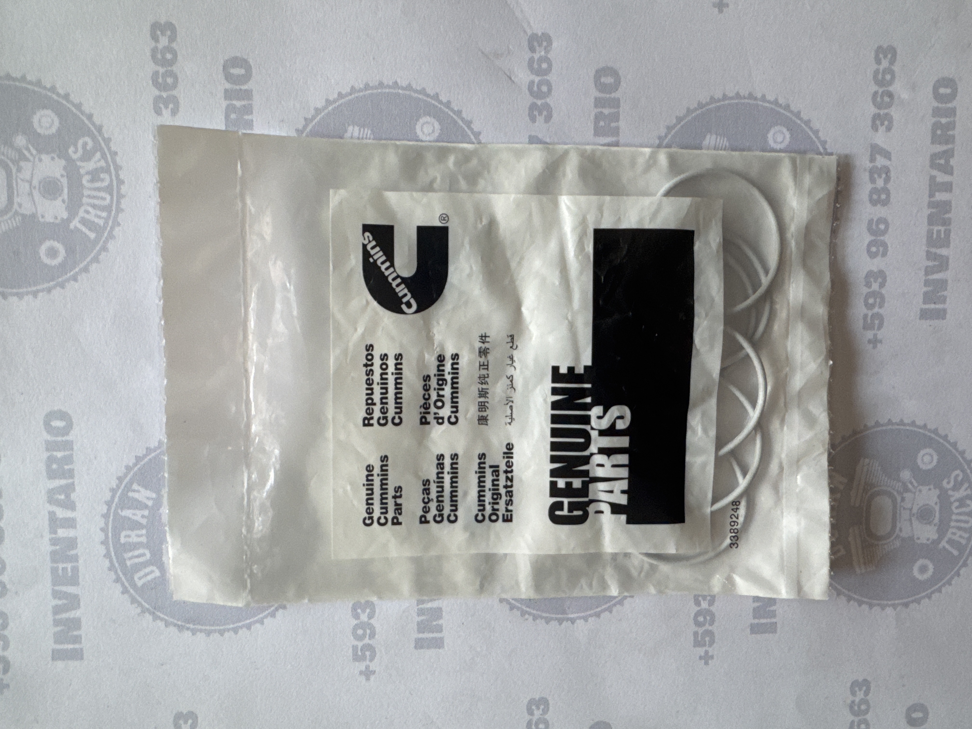 CAUCHOS INYECTOR CUMMINS N14E ISM BLANCO