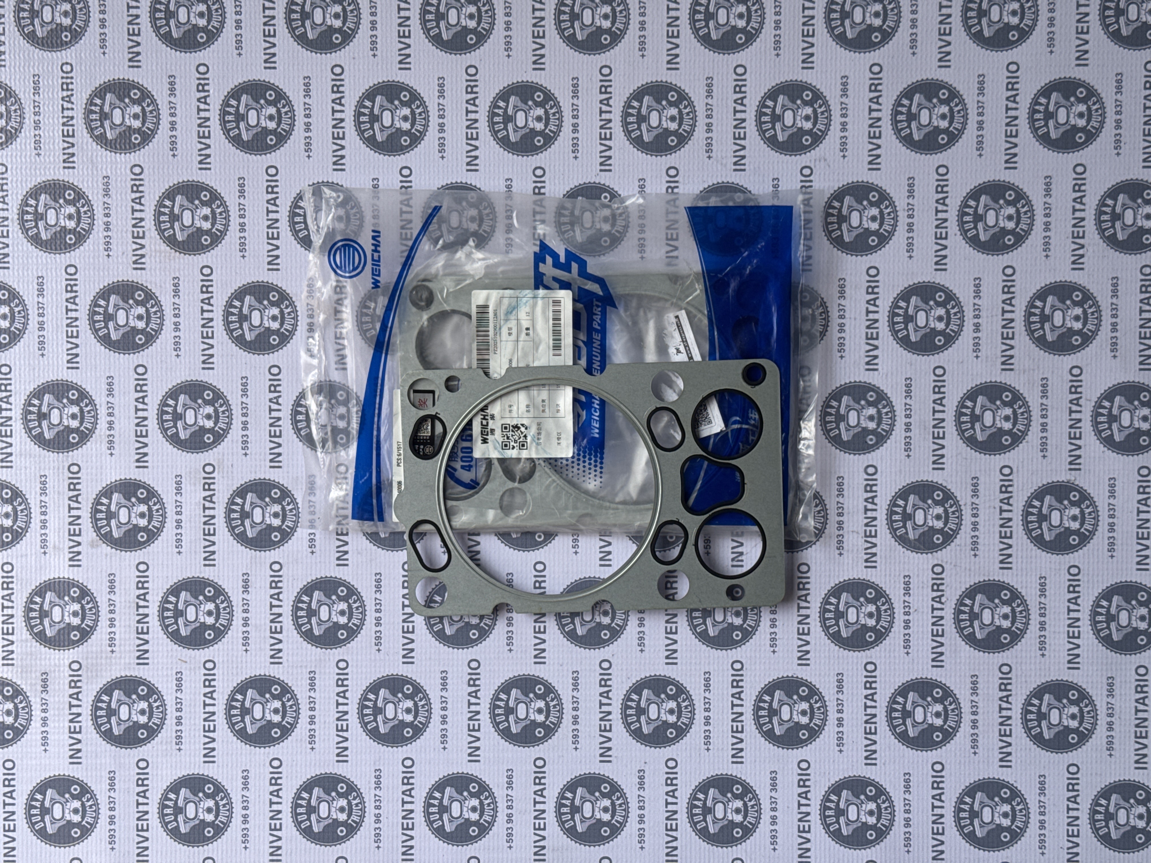 EMPAQUE DE CABEZOTE MOTOR WEICHAY 480 DE UNA LAMINA