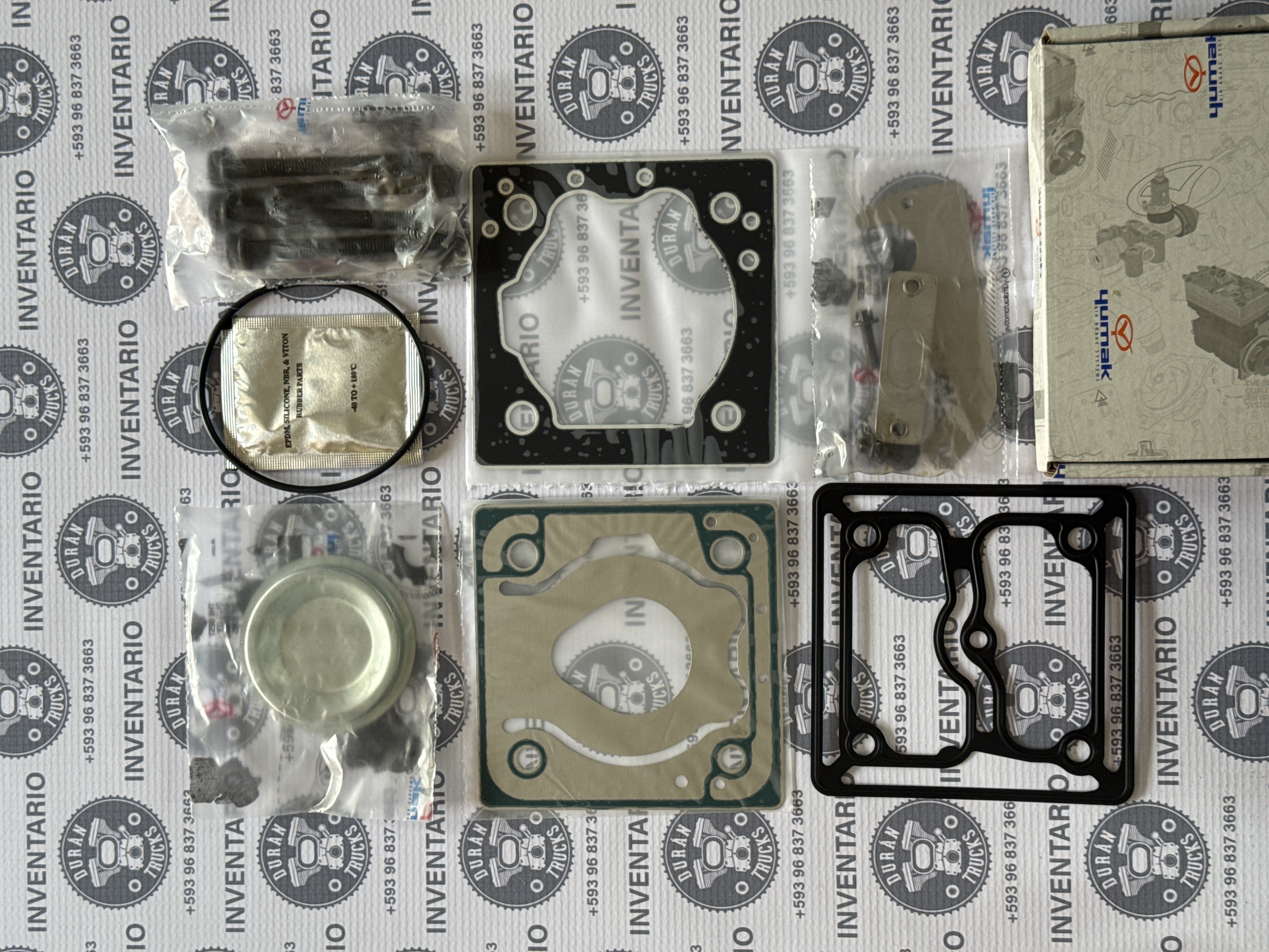 KIT DE EMPAQUES Y VALVULAS DE COMPRESOR 85mm FORD CARGO 17-21 VW CUMMINS 6CT YUTONG DONGFENG NEW HOLLAND 