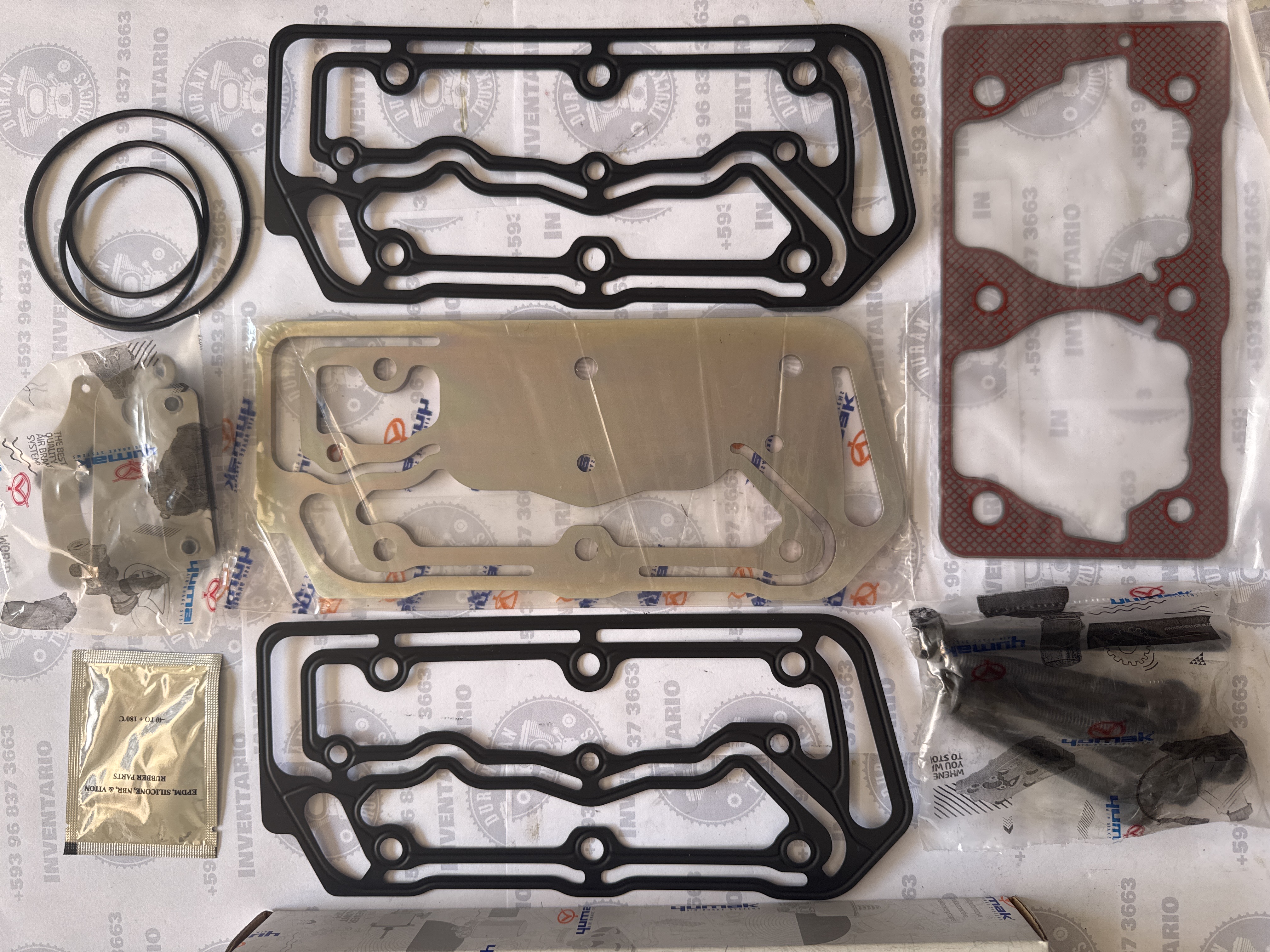 KIT DE EMPAQUES Y VALVULAS COMPRESOR 75mm DOBLE PISTON CUMMINS ISB 