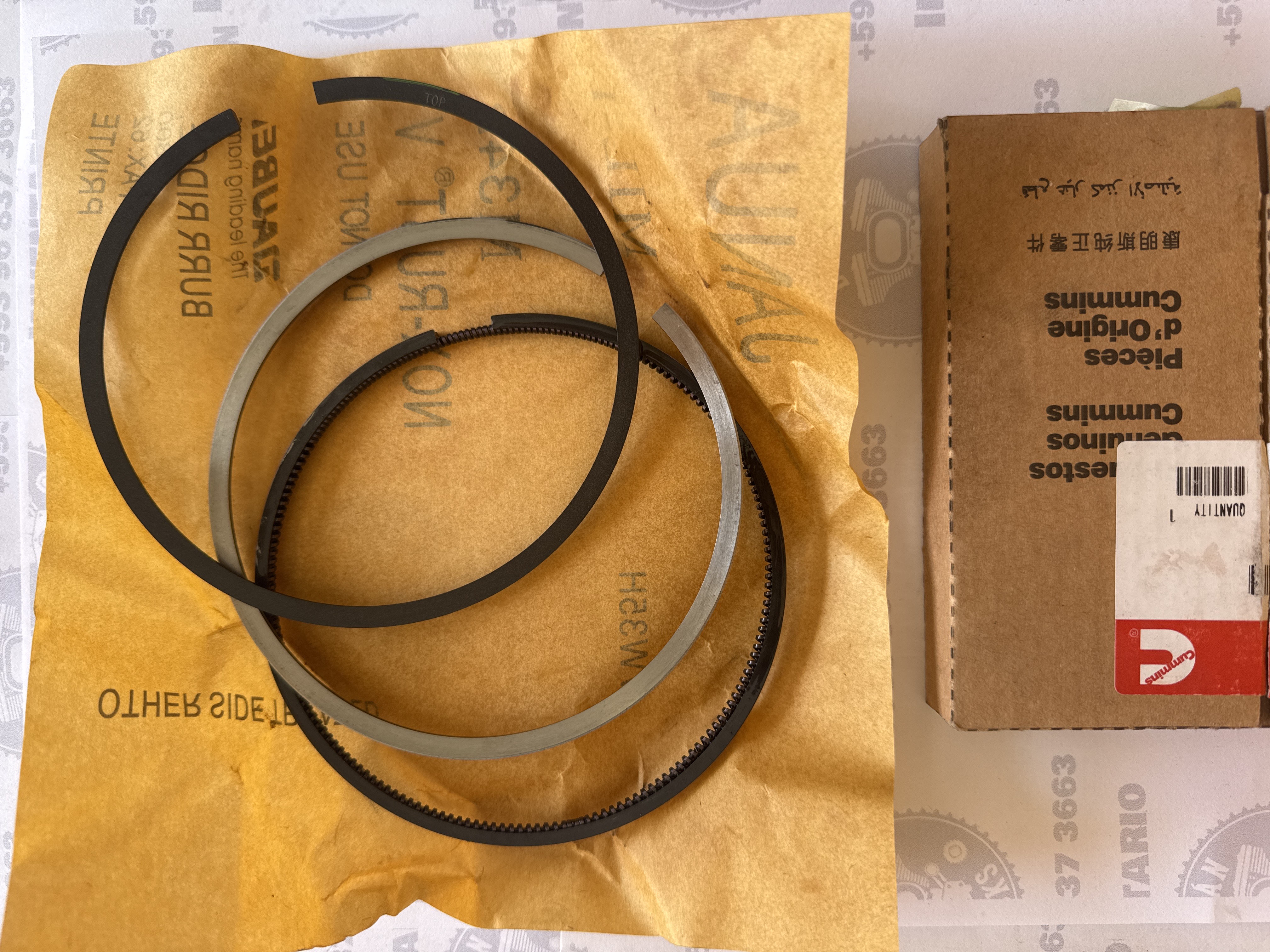 KIT DE RINES MOTOR CUMMINS ISC 8.3 KENWOTH T370 PARA NUMERO DE PISTON 4933120 / 5284442 / 3937265 / 4955190 / 2253786 / 4089813 / 4309095 Y PARA LOS ISL DE DOBLE CUERPO