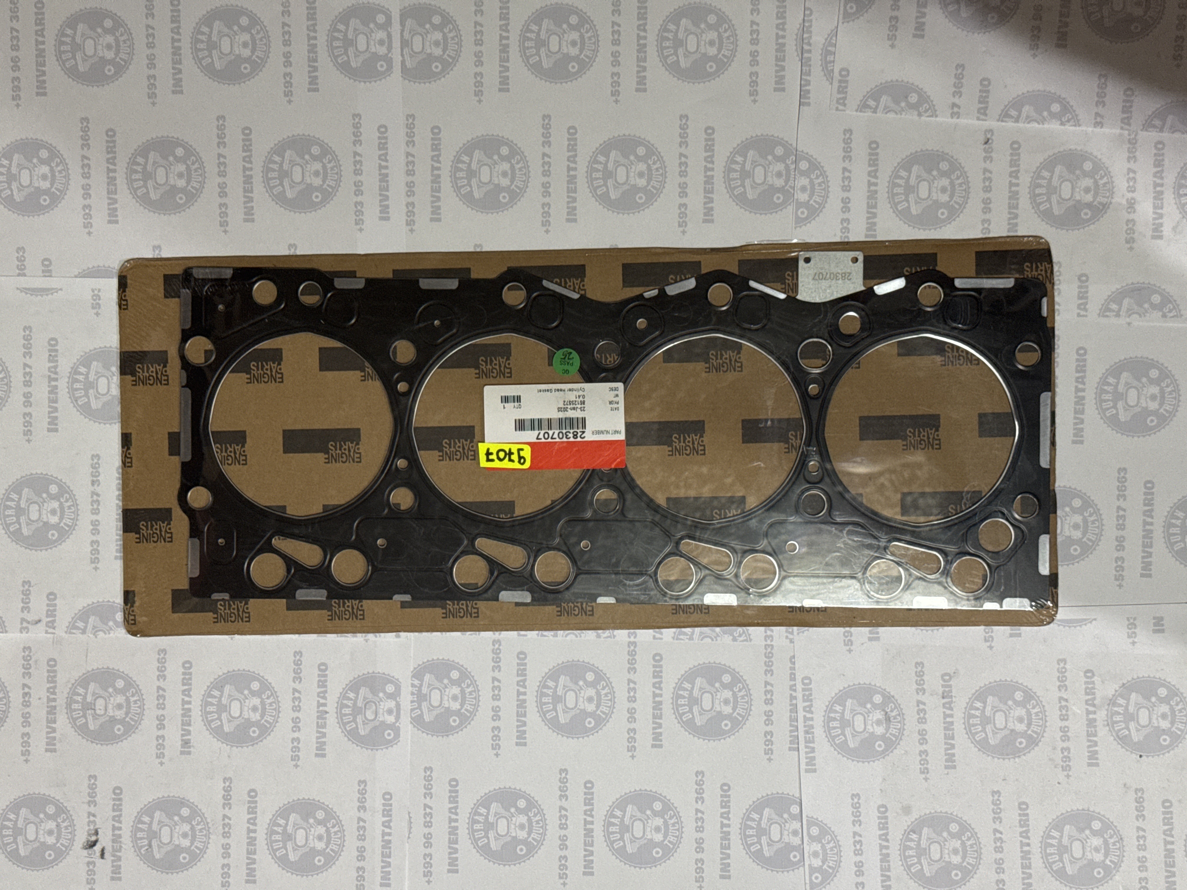 EMPAQUE DE CABEZOTE CUMMINS QSB 4 CILINDROS IVECO NEW HOLLAND CASE 1.5mm