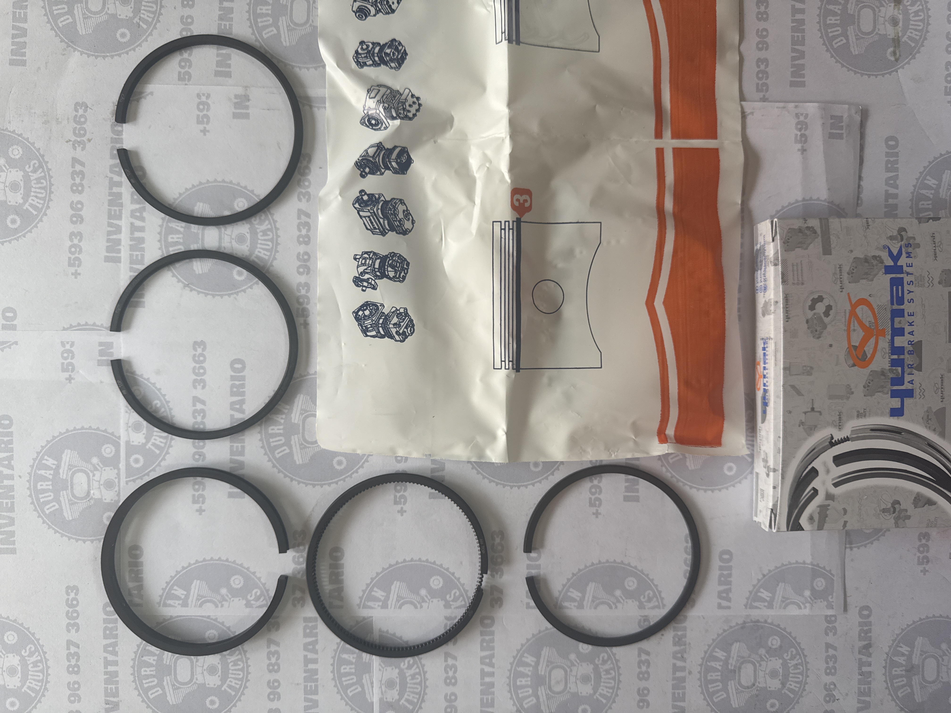 RINES DE COMPRESOR TU FLO 550 750 PARA CADA PISTON SE USAN 2 JUEGOS - foto 2