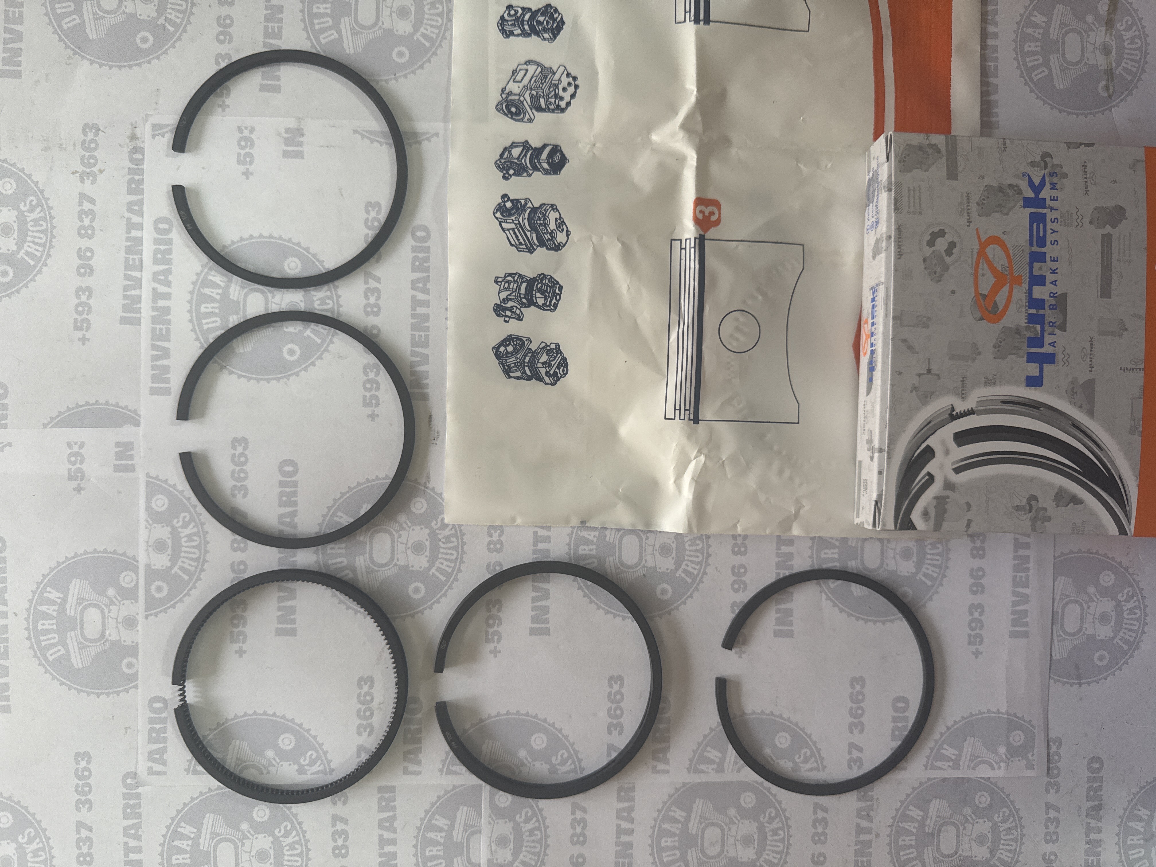 RINES DE COMPRESOR TU FLO 550 750 PARA CADA PISTON SE USAN 2 JUEGOS